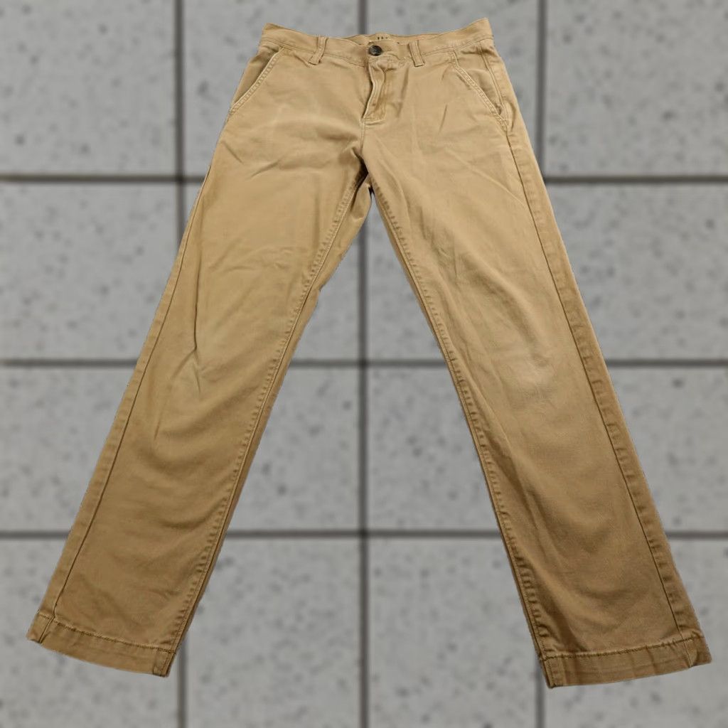 Vintage Urban Pipeline Pants Mens 30X30 Chino Slim Straight Brown Cotton Spandex Slim Straight Casual Workwear 30 Regular Mens Brown Size US 30 / EU 46 - 1 Thumbnail