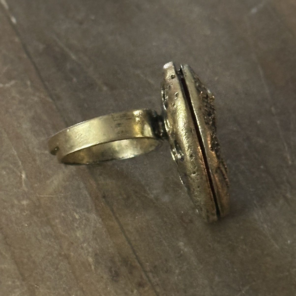 Other Bronze tone angel wing red heart ring Size ONE SIZE - 5 Thumbnail