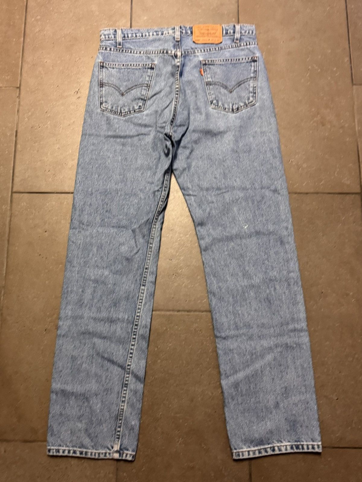 Levi's Vintage Levi’s 505 Light Wash Orange Tag Denim Jeans Size US 34 / EU 50 - 2 Thumbnail