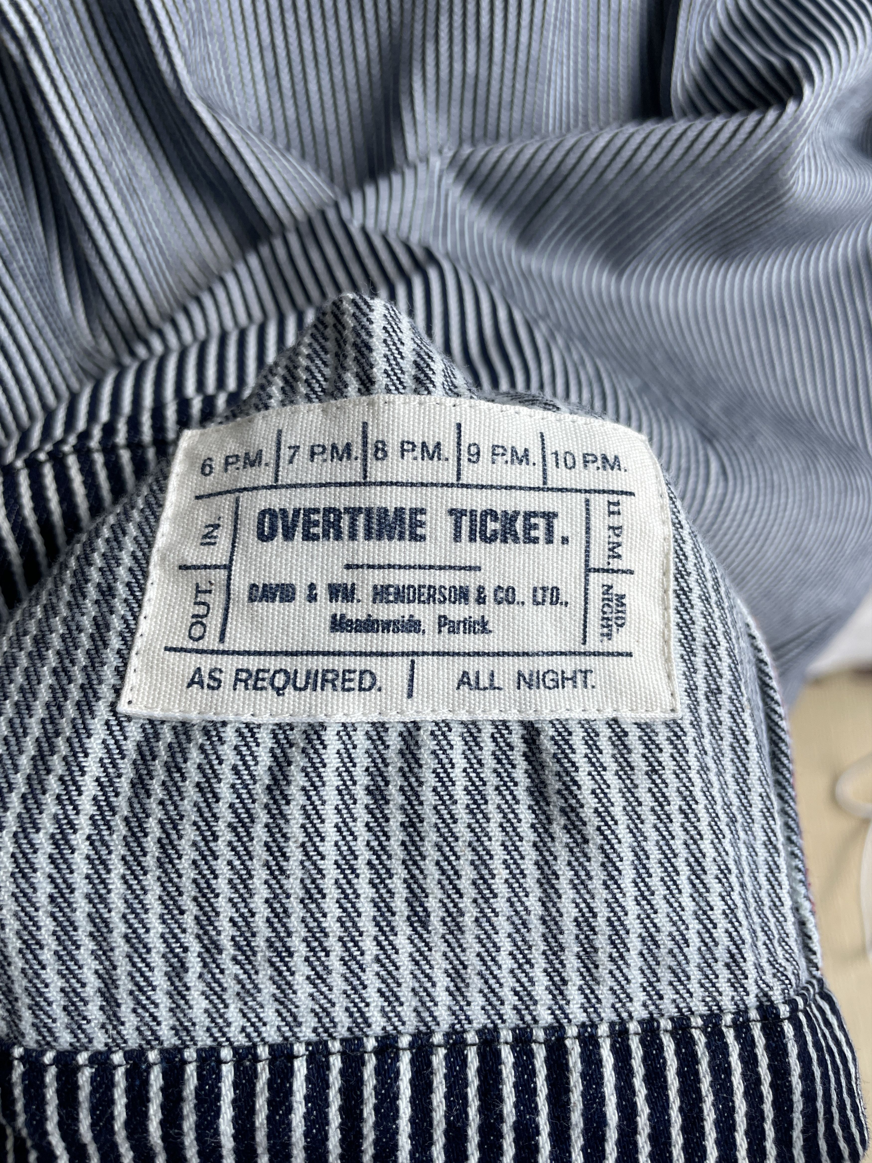 Other Finnieston Collarless Hickory Stripe Chore Work Jacket Size US M / EU 48-50 / 2 - 7 Thumbnail