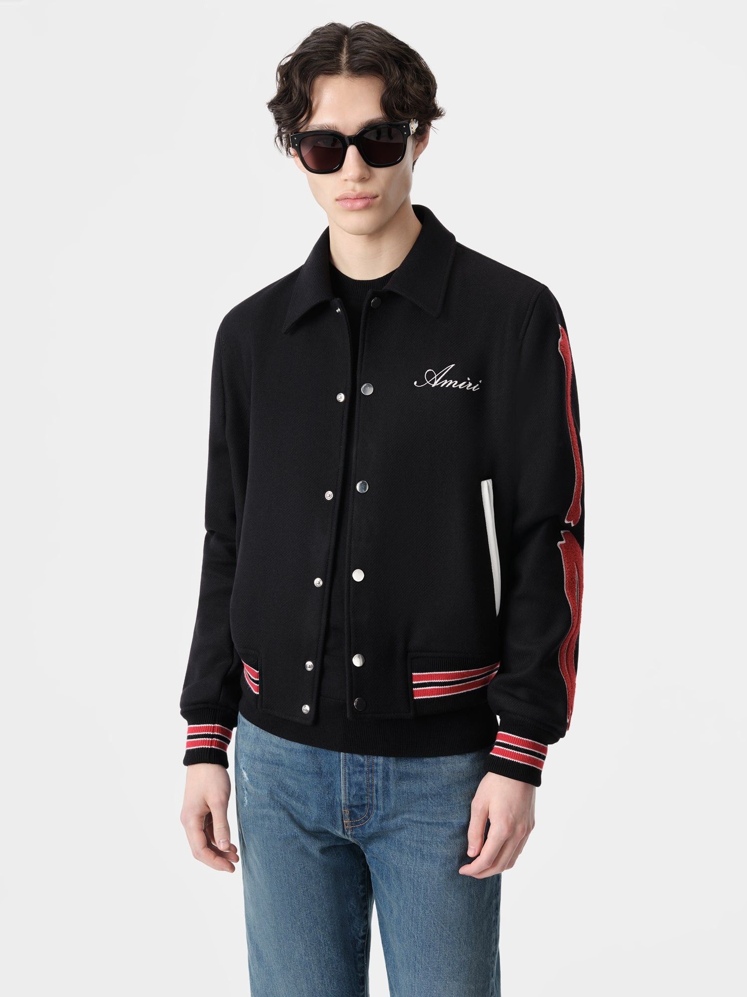 Amiri o1orln1125 Bones Jacket in Black/Red Size US L / EU 52-54 / 3 - 3 Thumbnail