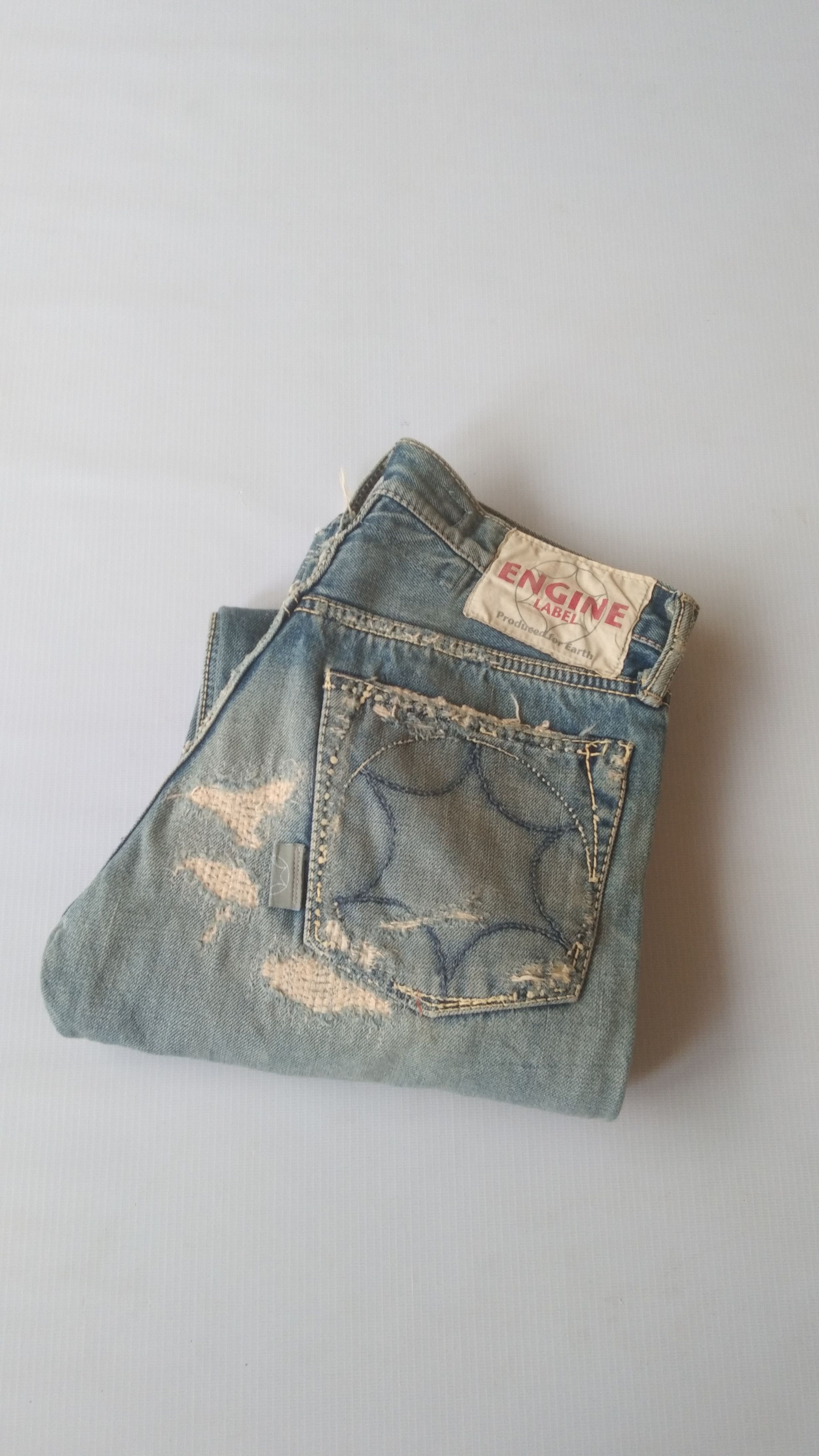Japanese Brand Distress jeans Engine label selved Size US 28 / EU 44 - 10 Thumbnail