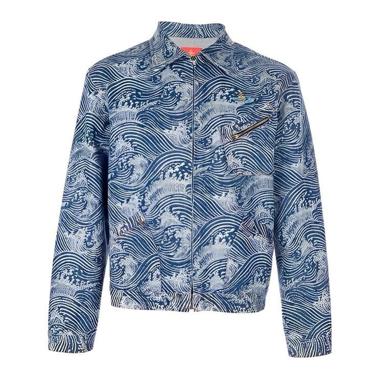Vintage × Vivienne Westwood Vivienne Westwood The Great Wave Print Denim Jacket Size M / US 6-8 / IT 42-44 - 1 Thumbnail