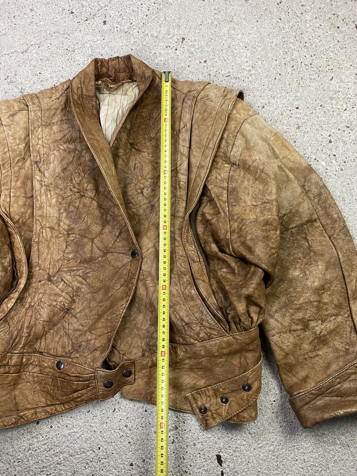 Japanese Brand Japan style leather bomber jacket brown avant garde Size M / US 6-8 / IT 42-44 - 12 Thumbnail
