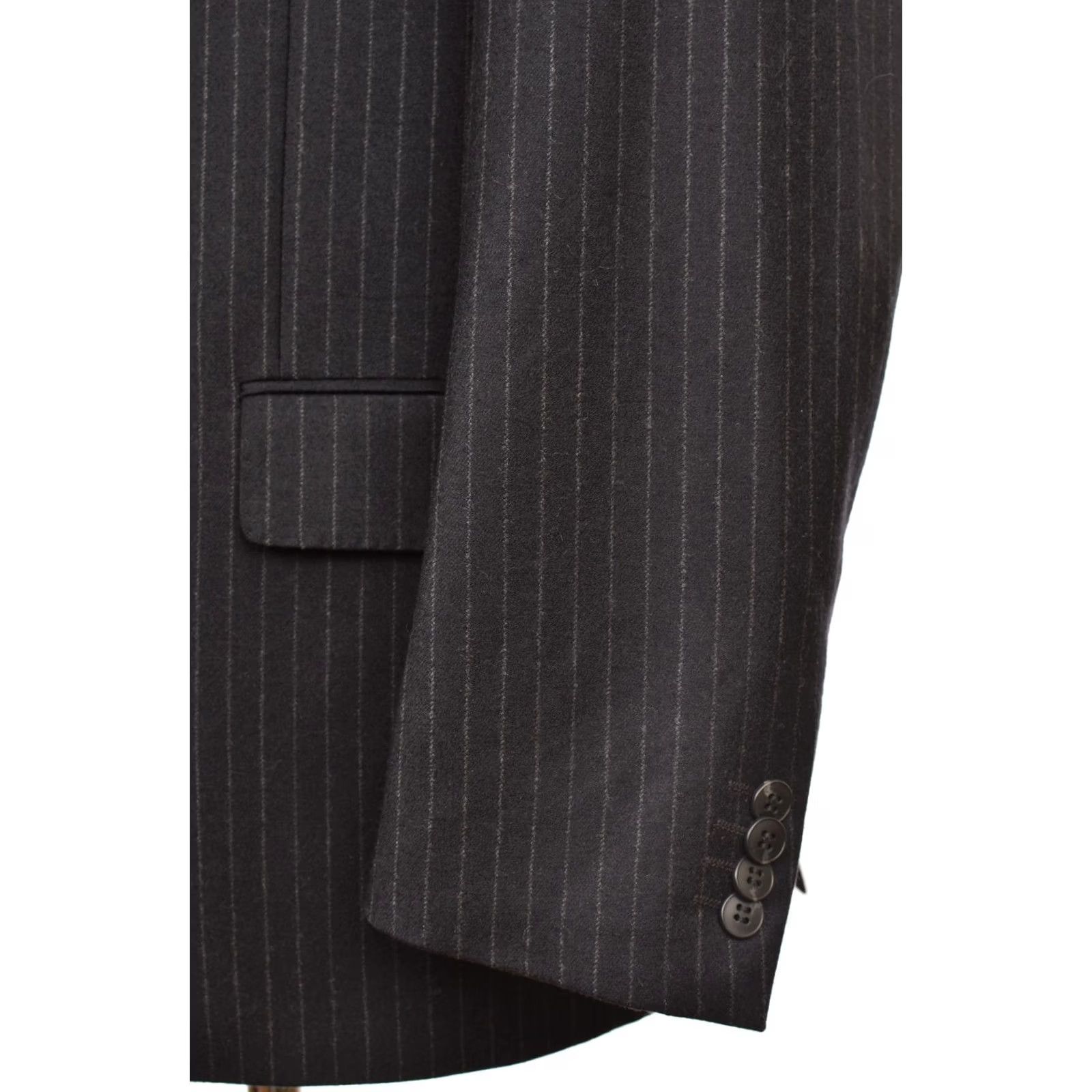 Jasper Conran DDP Jasper Conran Black Wool Striped Blazer 44S Men Blazer Mens Size 44 Black Wool Striped Blazer 90s Event Jewelry? Size 44R - 2 Thumbnail