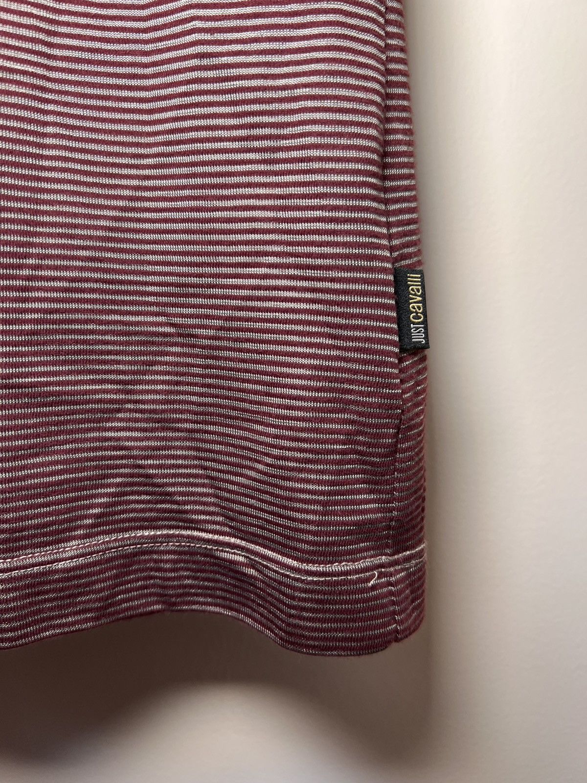 Just Cavalli Vintage Just Cavalli crest logo print striped fitted T-shirt Size US XL / EU 56 / 4 - 7 Thumbnail
