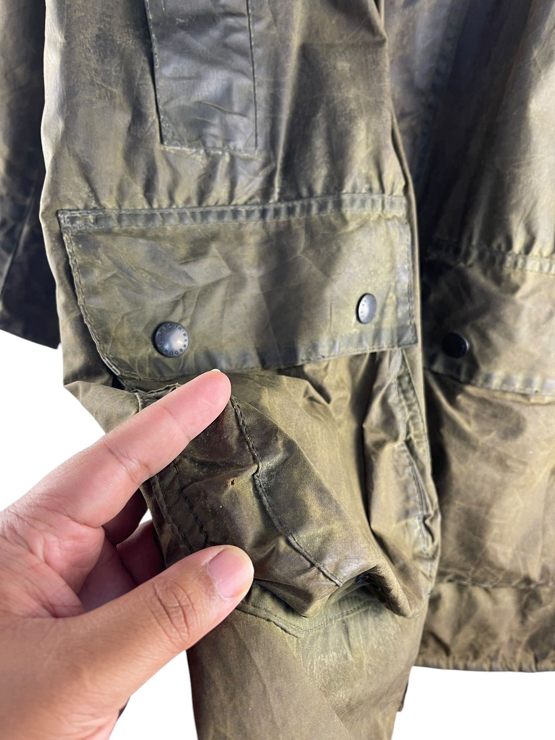 Barbour Vintage Barbour Wax Green Jacket Size L / US 10 / IT 46 - 12 Thumbnail