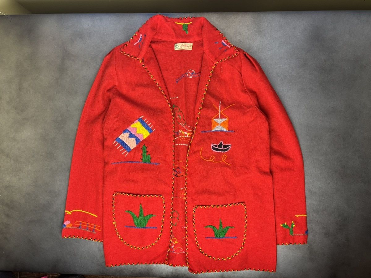 Vintage 1940s Mexican Wool Jacket 1950s Vintage Embroidered By Mikes Size M / US 6-8 / IT 42-44 - 19 Thumbnail