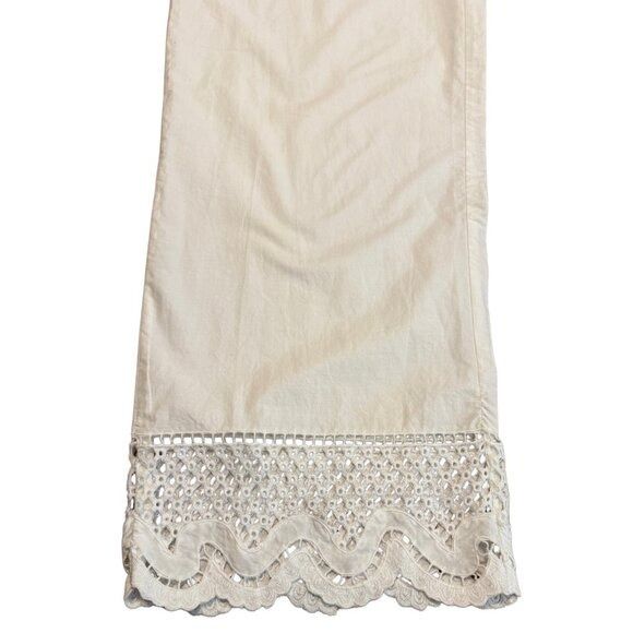 Rails RAILS White Wide Leg Lightweight Lace Trim Henrik Pant Size 27" / US 4 / IT 40 - 4 Thumbnail