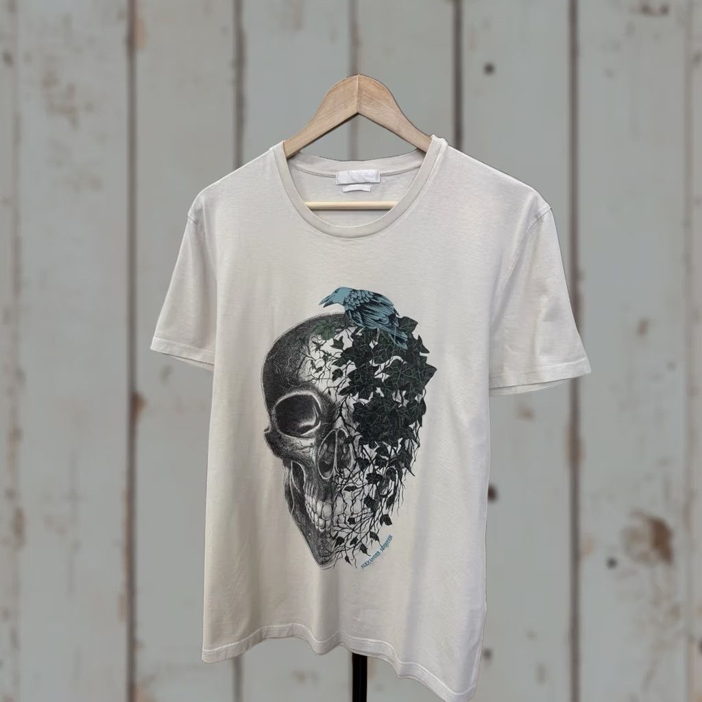 Alexander McQueen Alexander McQueen Skull Crow T-Shirt Made in Italy Beige M/L Men Regular Size T-Shirt skull Italy Beige Mens Size US M / EU 48-50 / 2 - 1 Thumbnail