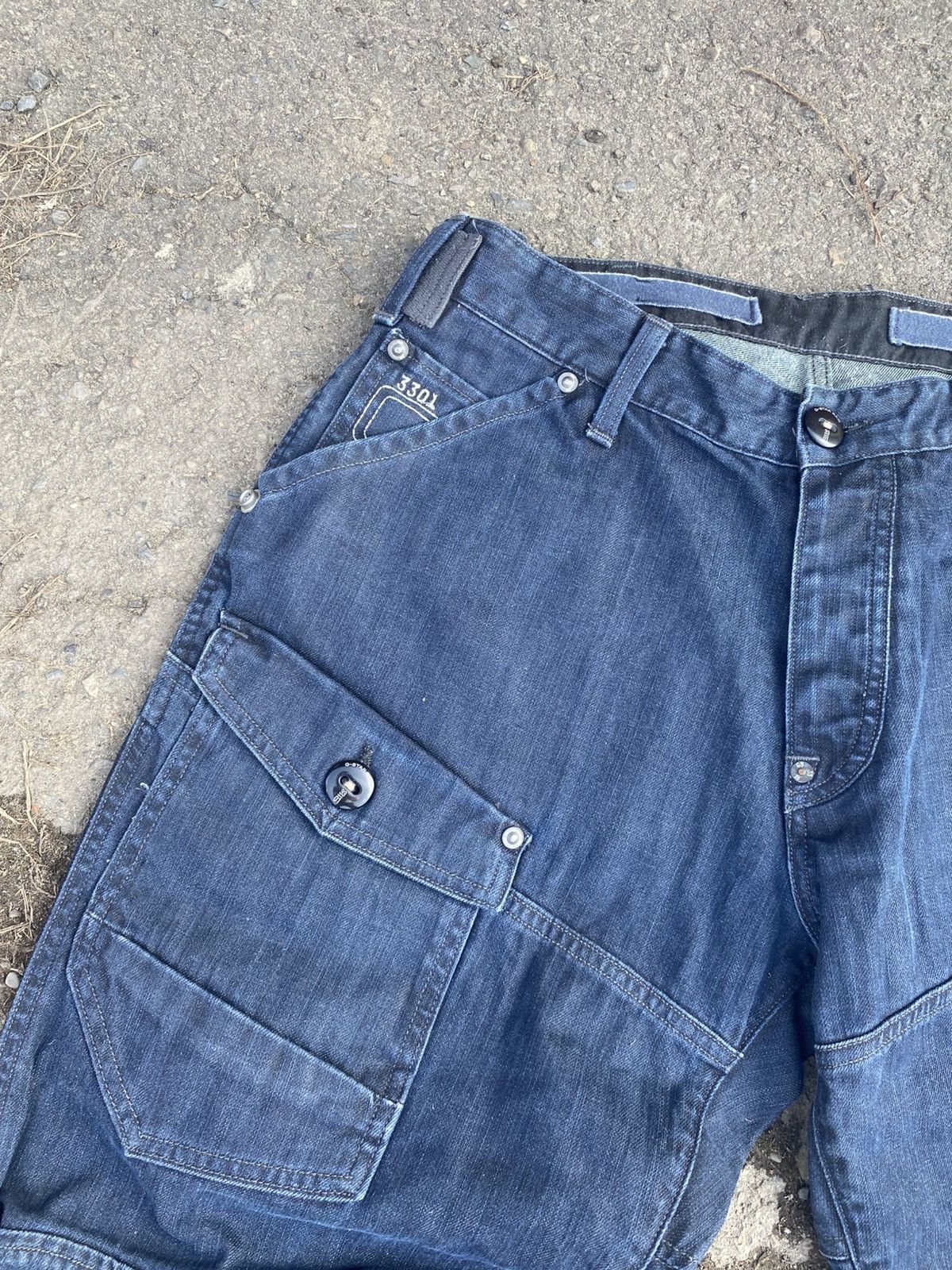 G-Star × Japanese Brand G star Faded blue Baggy avant garde denim y2k jeans pants Size US 36 / EU 52 - 4 Thumbnail