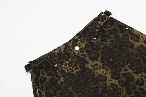 Japanese Brand × Jean Leopard casual straight trend punk loose wide-leg cargo jean Size US 32 / EU 48 - 4 Thumbnail