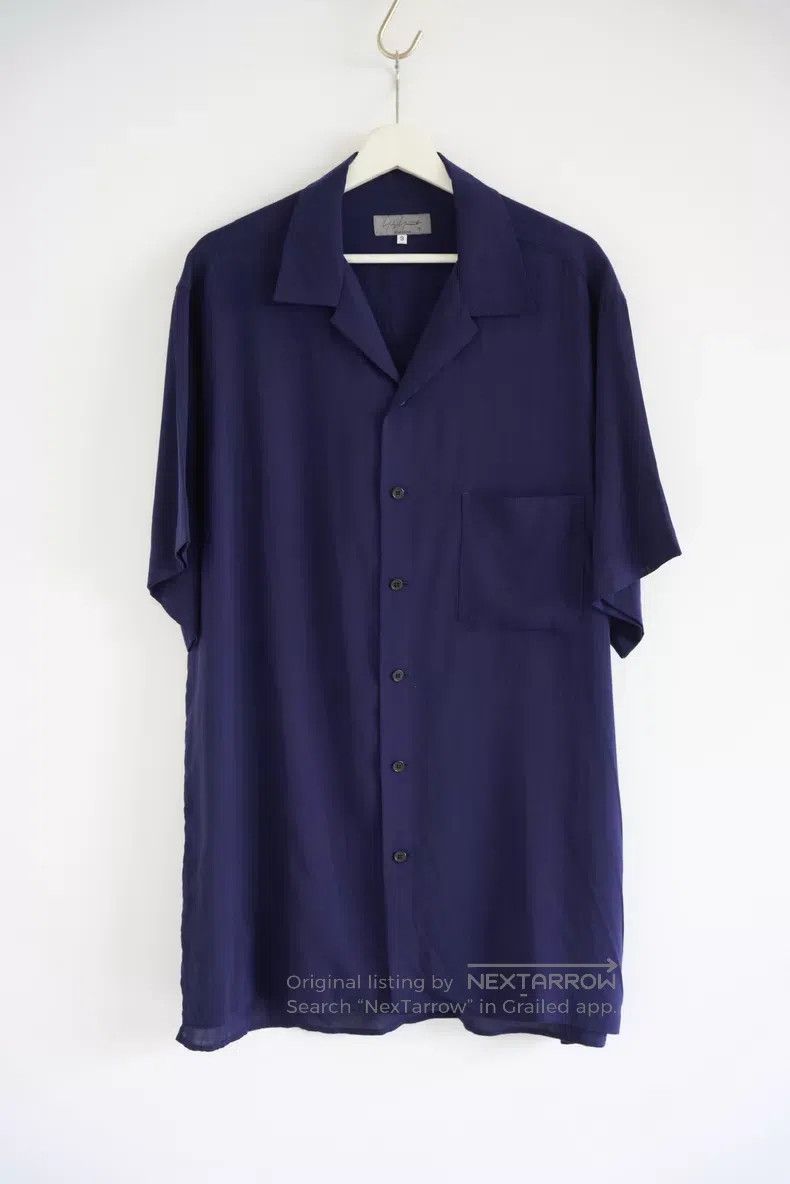 Yohji Yamamoto Yohji Yamamoto 25ss indigo open neck short sleeve shirt Size US L / EU 52-54 / 3 - 1 Thumbnail