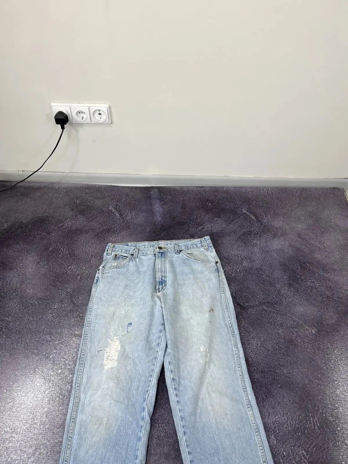Dickies × Vintage Vintage Dickies Faded Light Blue Hype USA Denim Jeans Size US 34 / EU 50 - 6 Thumbnail