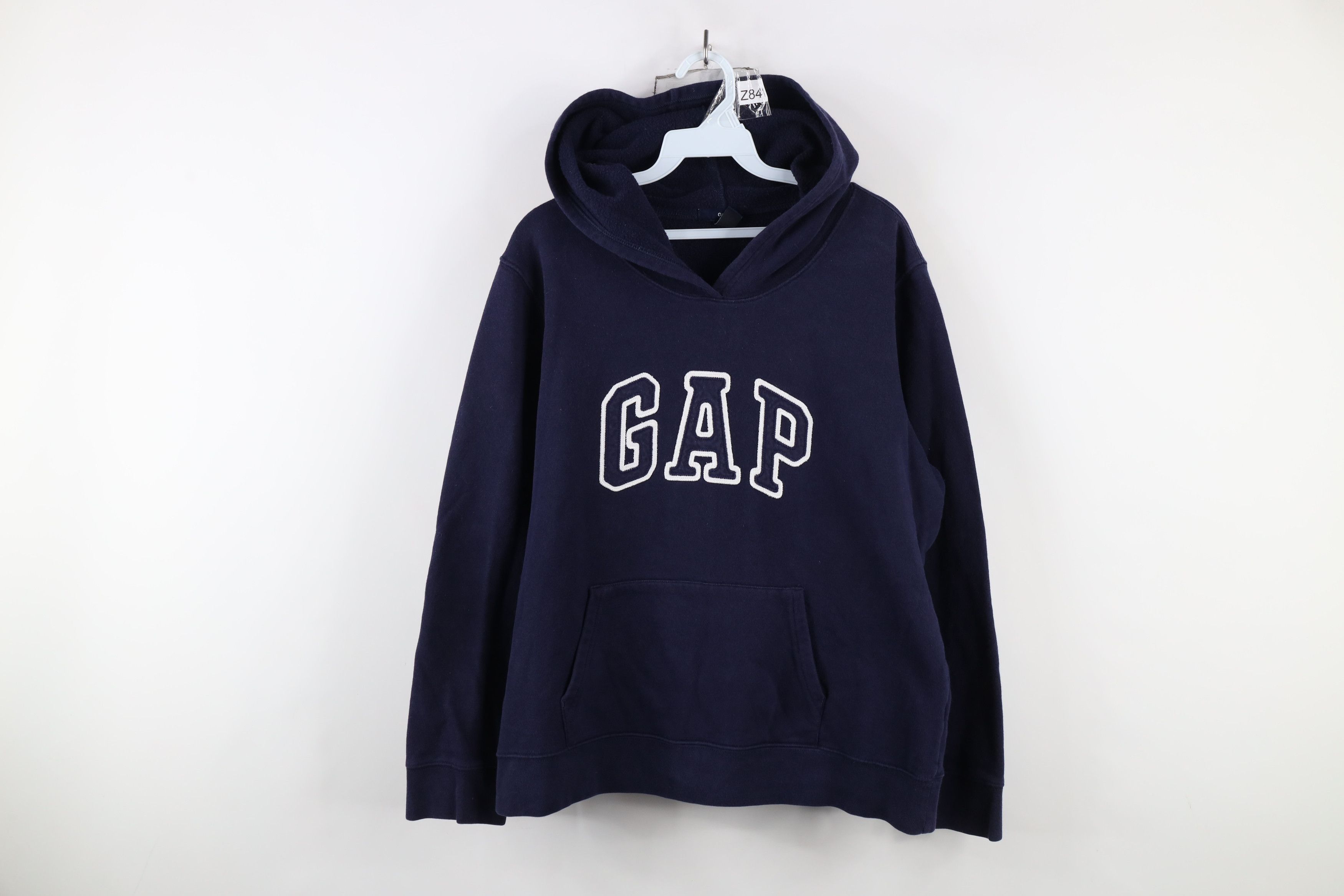 Gap × Vintage Vintage Gap Spell Block Letter Hoodie Sweatshirt Navy Blue Size XL / US 12-14 / IT 48-50 - 1 Thumbnail