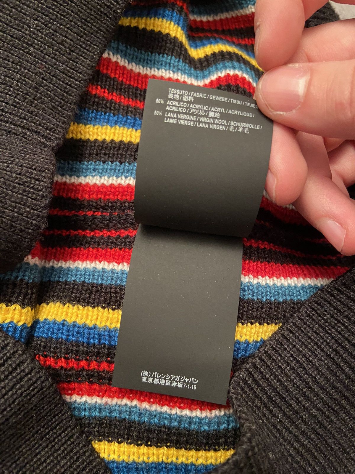 Balenciaga Balenciaga Multicolor Stripe Sweater Size US XL / EU 56 / 4 - 5 Thumbnail