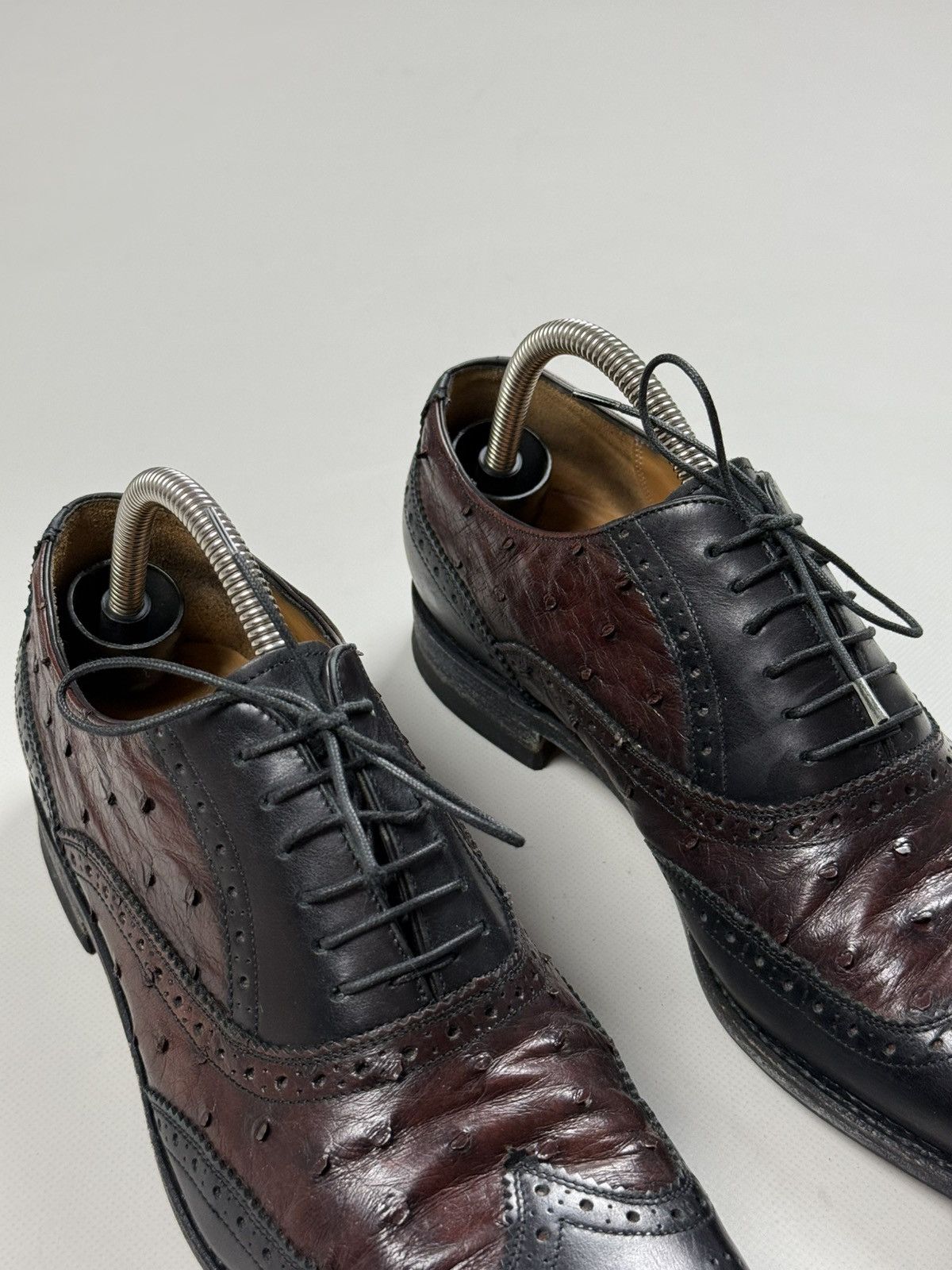 Salvatore Ferragamo Salvatore Ferragamo Ostrich Leather Oxford Dress Shoes Boots Size US 7.5 / EU 40-41 - 4 Thumbnail