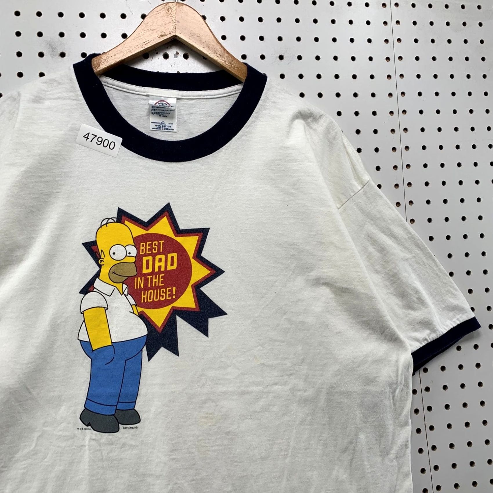 Vintage VINTAGE Homer Simpson Funny Dad T Shirt Mens Large White RInger Best Dad House Size US L / EU 52-54 / 3 - 6 Thumbnail