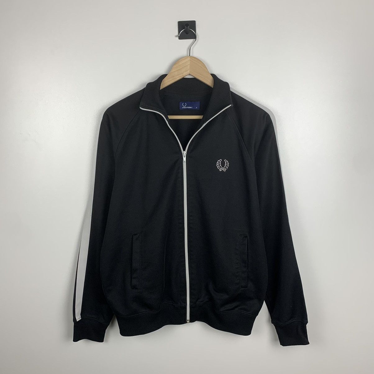 Fred Perry × Stussy fred perry x stussy tape track jacket rare zip