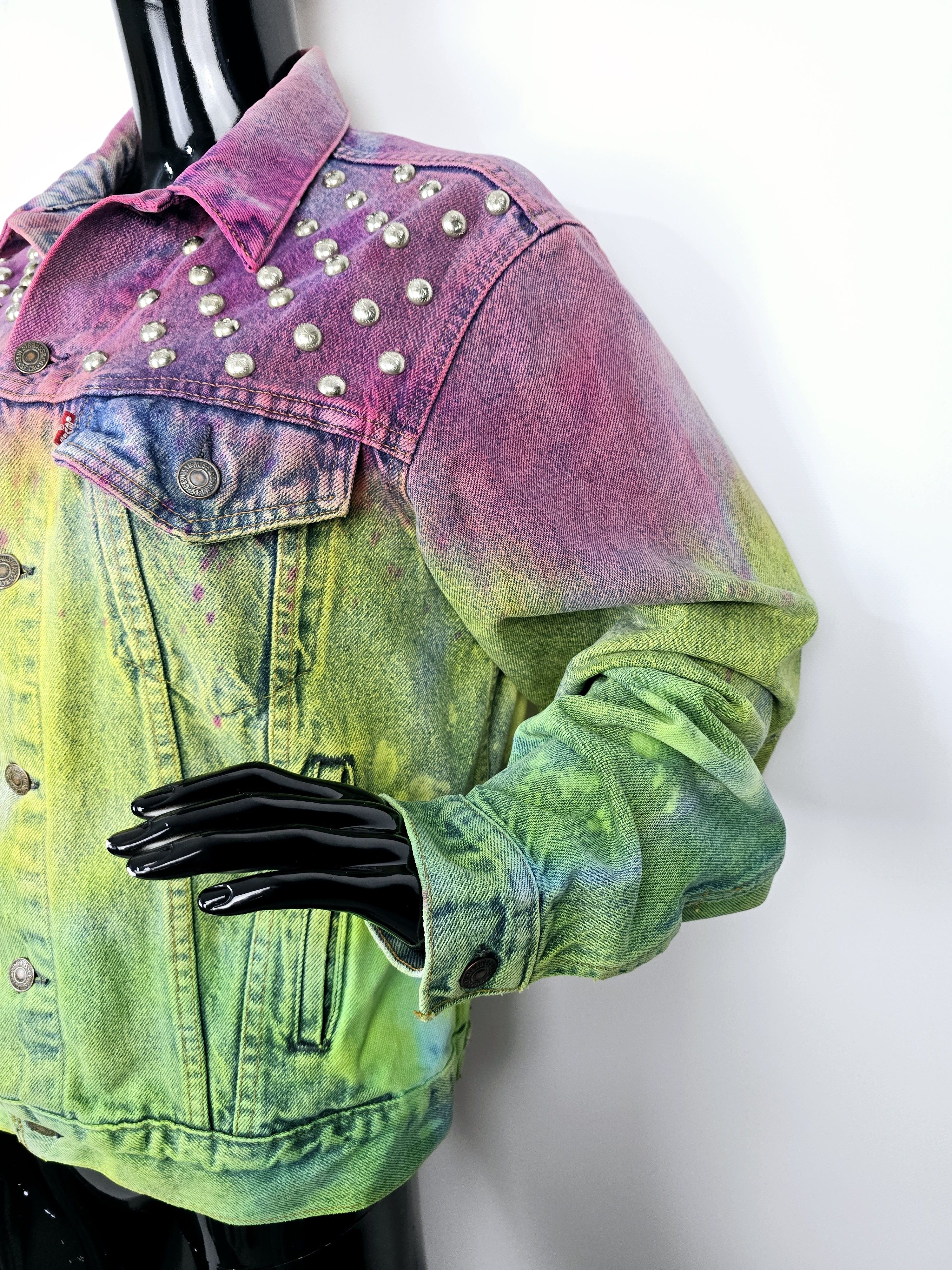 Levi's × Levi's Vintage Clothing Vintage Levi's Tie-Dye Studded Denim Jacket - Made in USA Size L / US 10 / IT 46 - 10 Thumbnail
