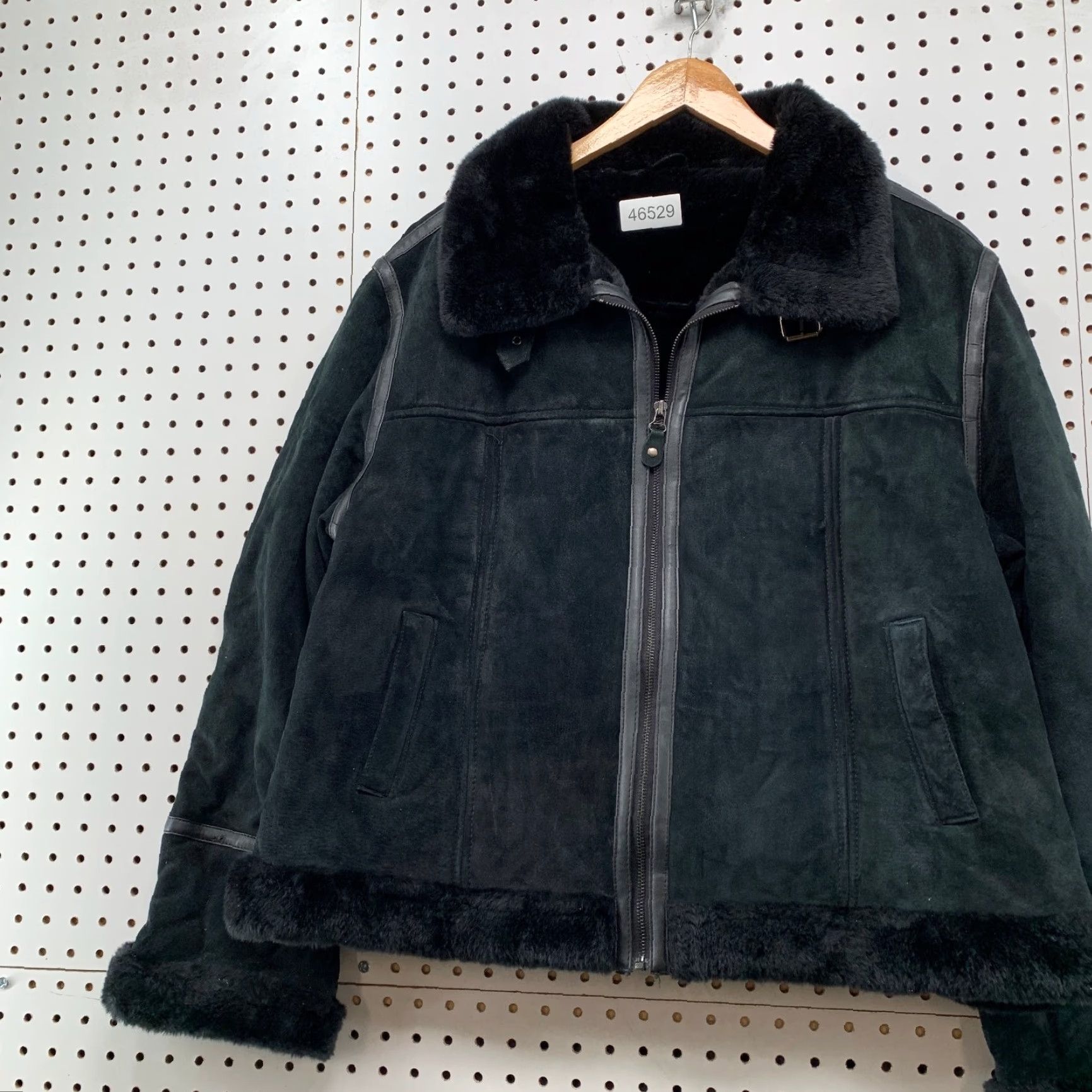 Vintage Marcia Jacket Womens 4XL Black Faux Fur Lined Italian Leather Suede Shearling 4XL Women’s Jacket Size XXL / US 16-18 / IT 52-54 - 4 Thumbnail
