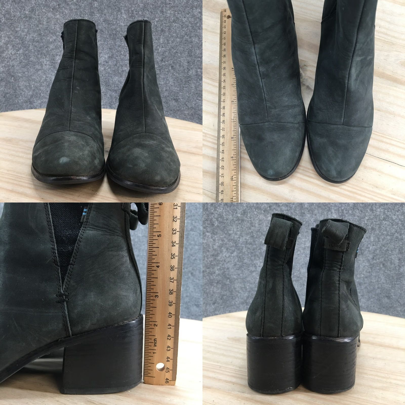 Toms TOMS Esme Boots Womens 8.5 Black Leather Chelsea Ankle Bootie Comfort Cushioned Flat Heel Mid-Block Str Bootie - Casual Shoes Womens Size US 9 / IT 39 - 8 Thumbnail