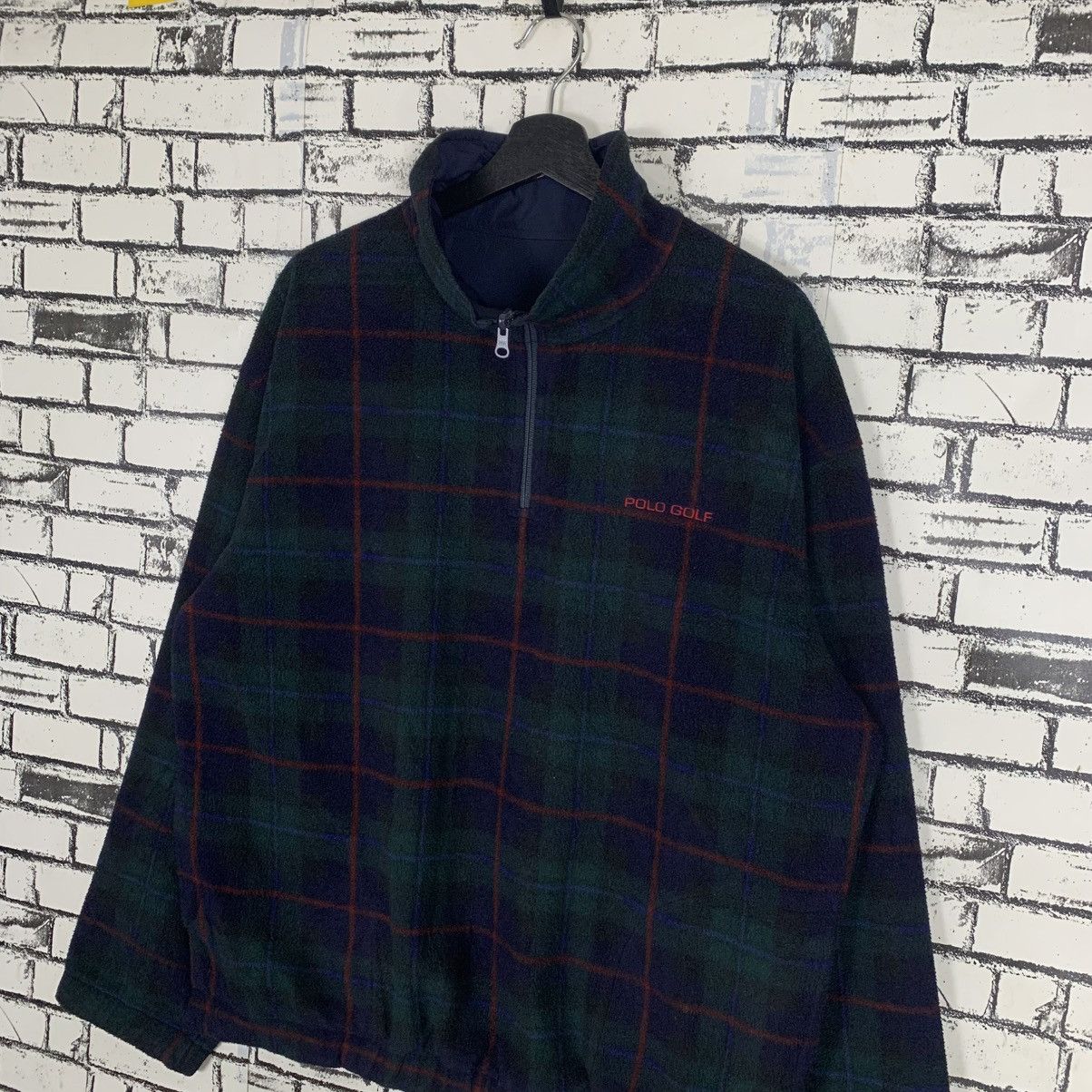 Designer × Polo Ralph Lauren × Vintage Vintage Ralph Lauren Polo Golf Half Zip Fleece Jacket Size US L / EU 52-54 / 3 - 2 Thumbnail
