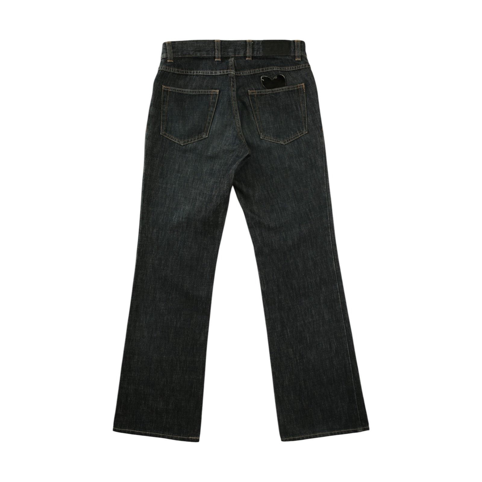 Gucci by Tom Ford S/S 2002 Heart Cut Out Denim Jeans Size 26" / US 2 / IT 38 - 1 Thumbnail