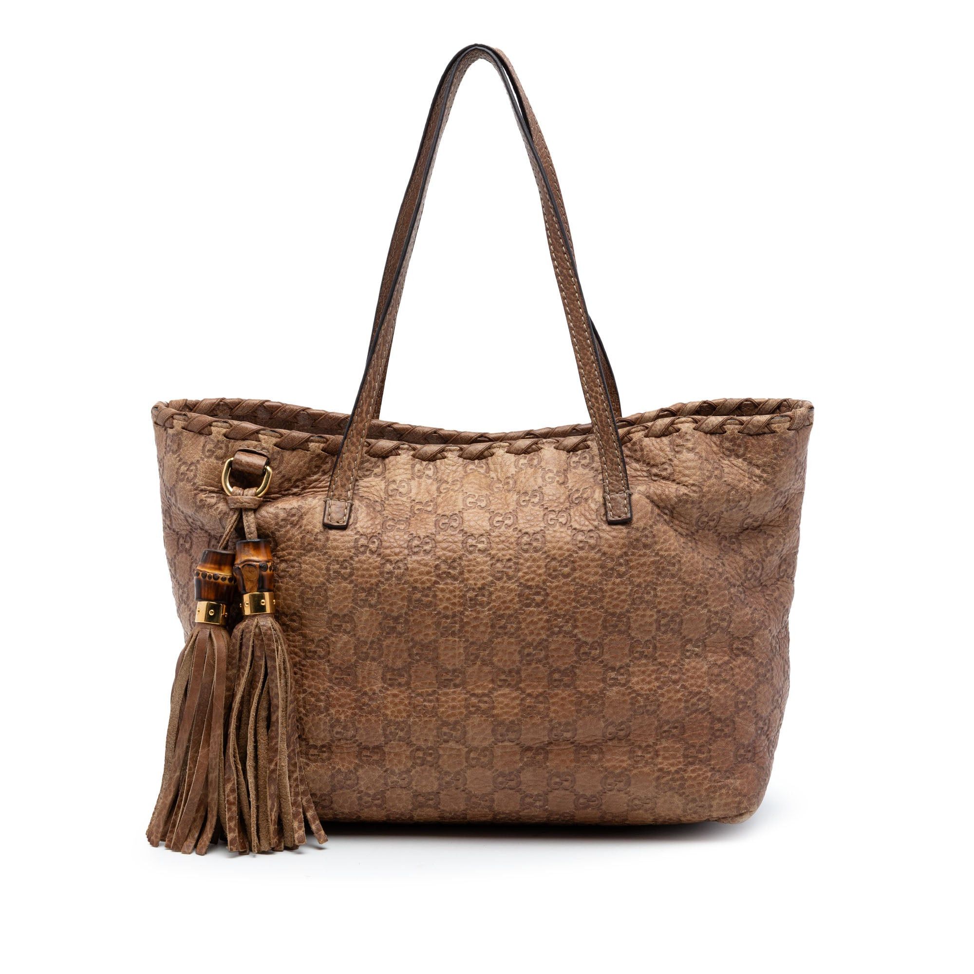 Gucci Medium Guccissima Bamboo Tassel Tote Size ONE SIZE - 1 Thumbnail