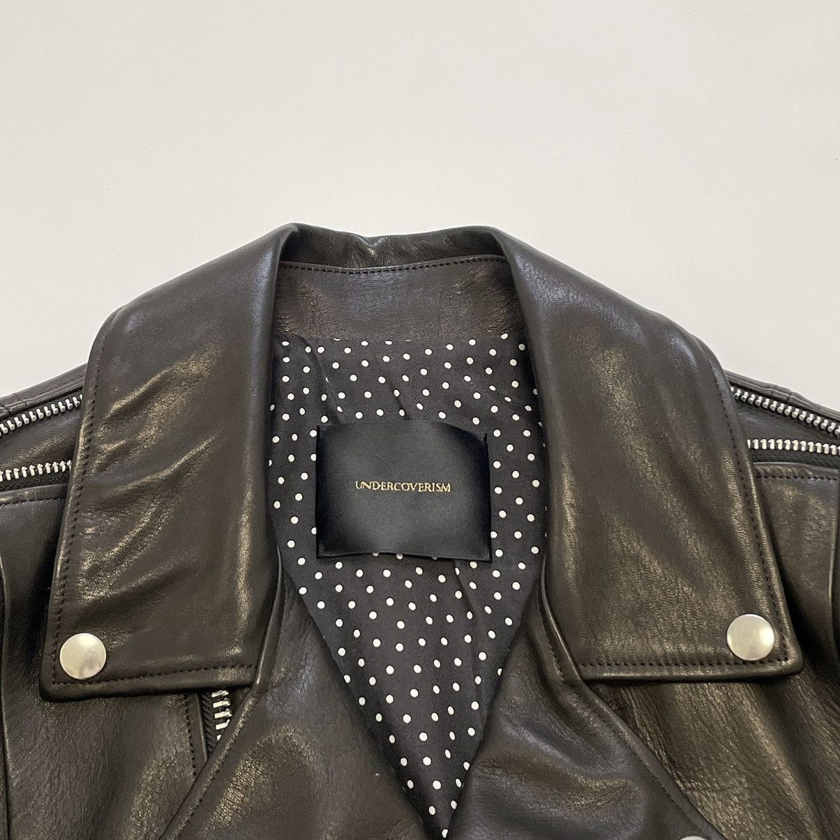 Undercover JAMC ‘Psycho Candy’ Print Leather Biker Jacket Size US S / EU 44-46 / 1 - 5 Thumbnail