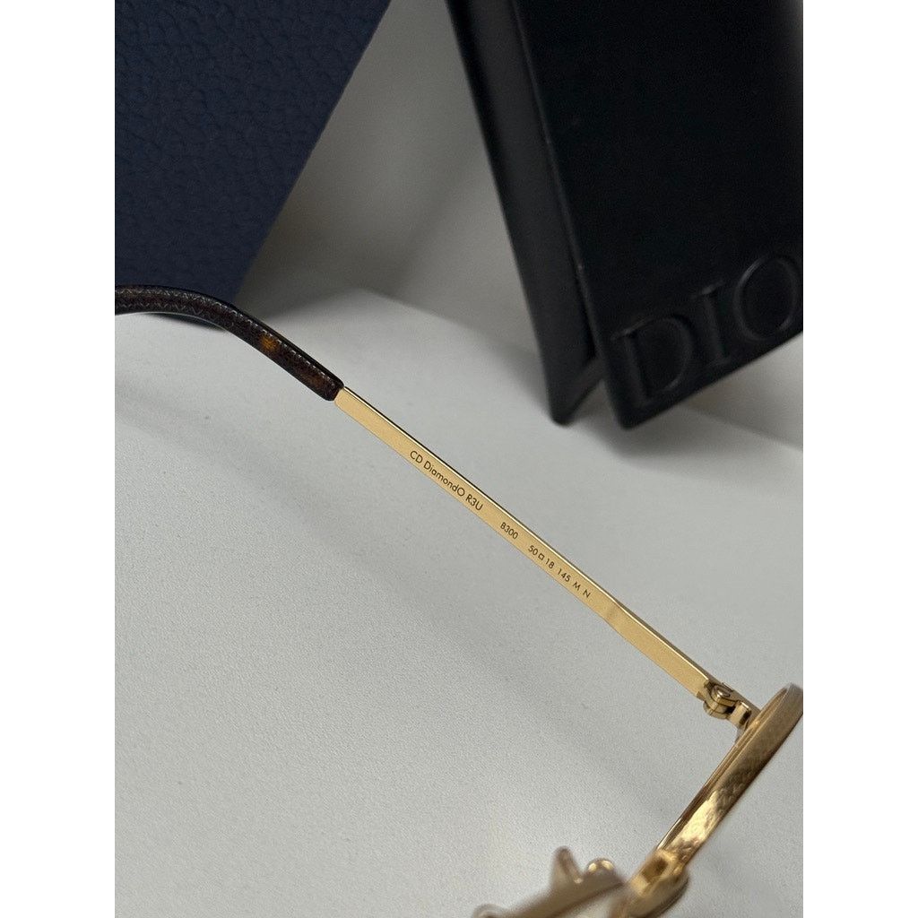 Dior NEW Dior CDDiamondOR3U Round Gold Titanium Eyeglasses Frames Size ONE SIZE - 7 Thumbnail