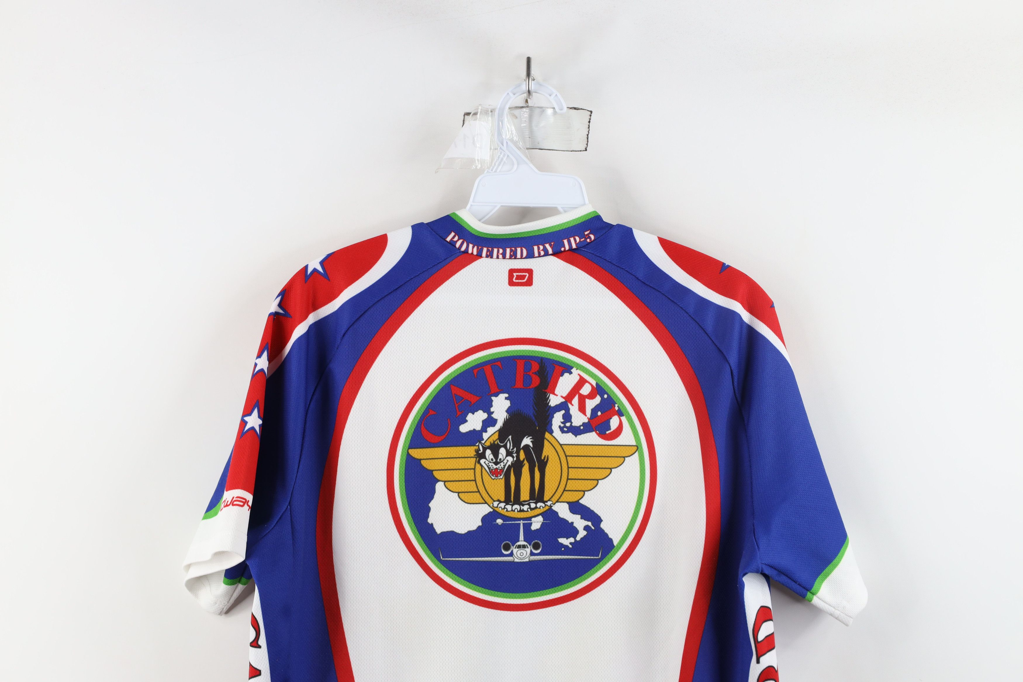 Vintage Vintage Navy Cat Bird Italy JP-5 Cycling Bicycle Jersey Size US XL / EU 56 / 4 - 14 Thumbnail