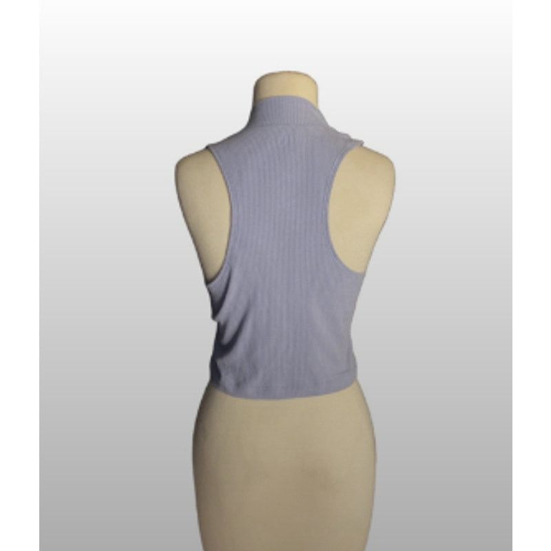 Aeropostale Aeropostale Ribbed Mock Neck Lavender Crop Tank Top Size L Size L / US 10 / IT 46 - 10 Thumbnail