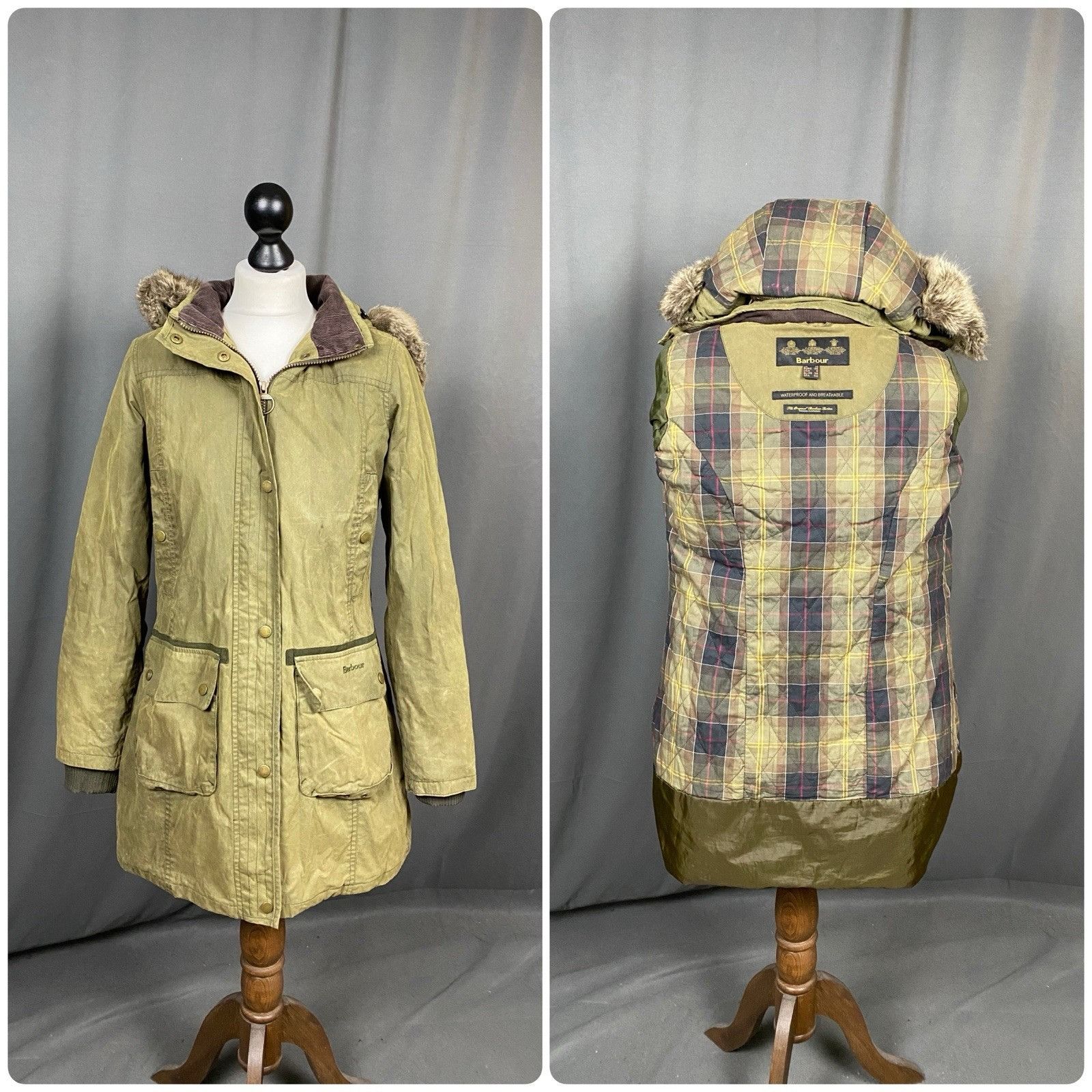 Barbour Barbour Brittania Green Waxed Winter Insulated Parka Jacket Size M / US 6-8 / IT 42-44 - 1 Thumbnail