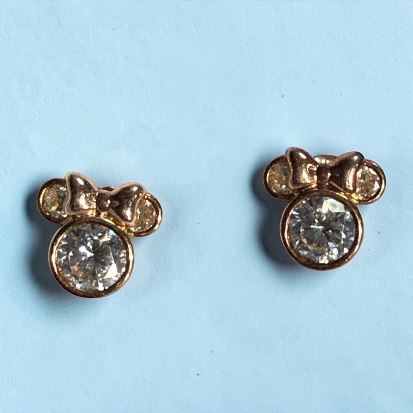 Disney Disney Minnie Mouse 14K Gold Stud Earrings CZ Authentic 14K Size ONE SIZE - 2 Thumbnail