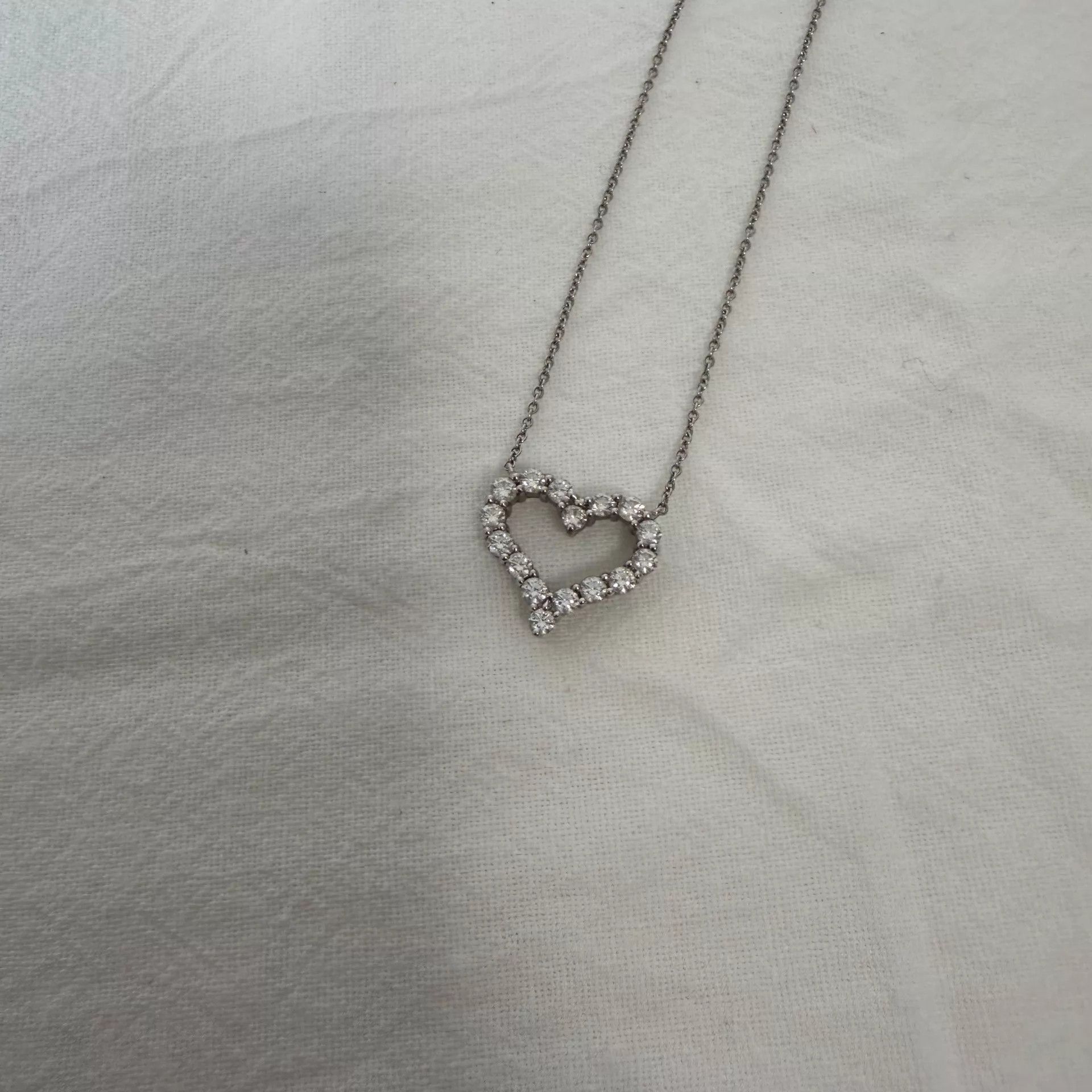 Tiffany & Co. Tiffany & Co. 1.5cm Diamond Platinum Small Necklace Size ONE SIZE - 2 Thumbnail