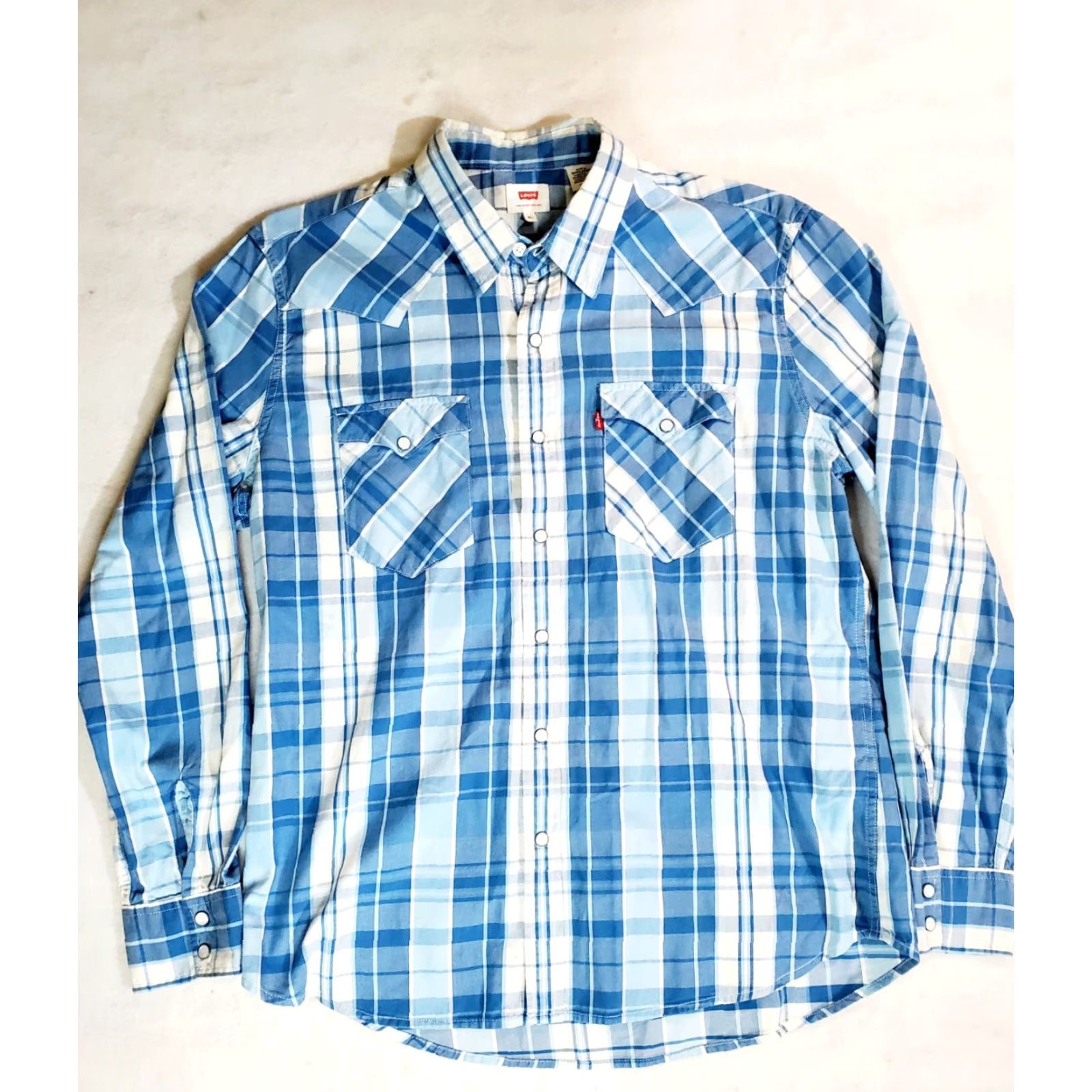 Levi's VINTAGE Levi's Signature Western Style Shirt Mens XL Blue Pearl Snap Cowboy Rodeo Shirt Size US XL / EU 56 / 4 - 2 Thumbnail