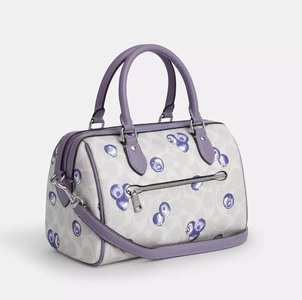 Coach Rowan Satchel Bag With Blueberry Print CT216 Size ONE SIZE - 8 Thumbnail