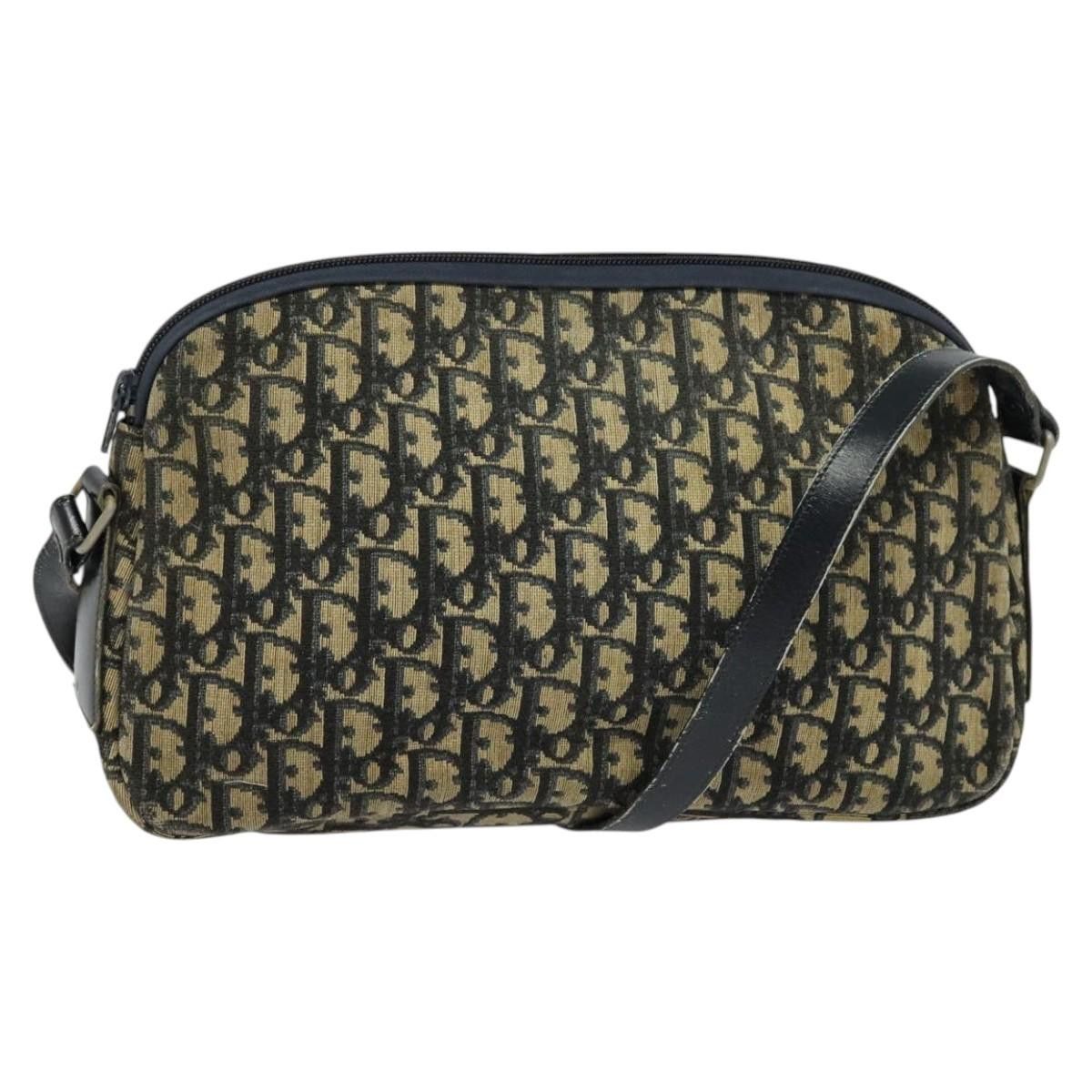 Dior DIOR Trotter Canvas Shoulder Bag Navy Gold Size ONE SIZE - 1 Thumbnail