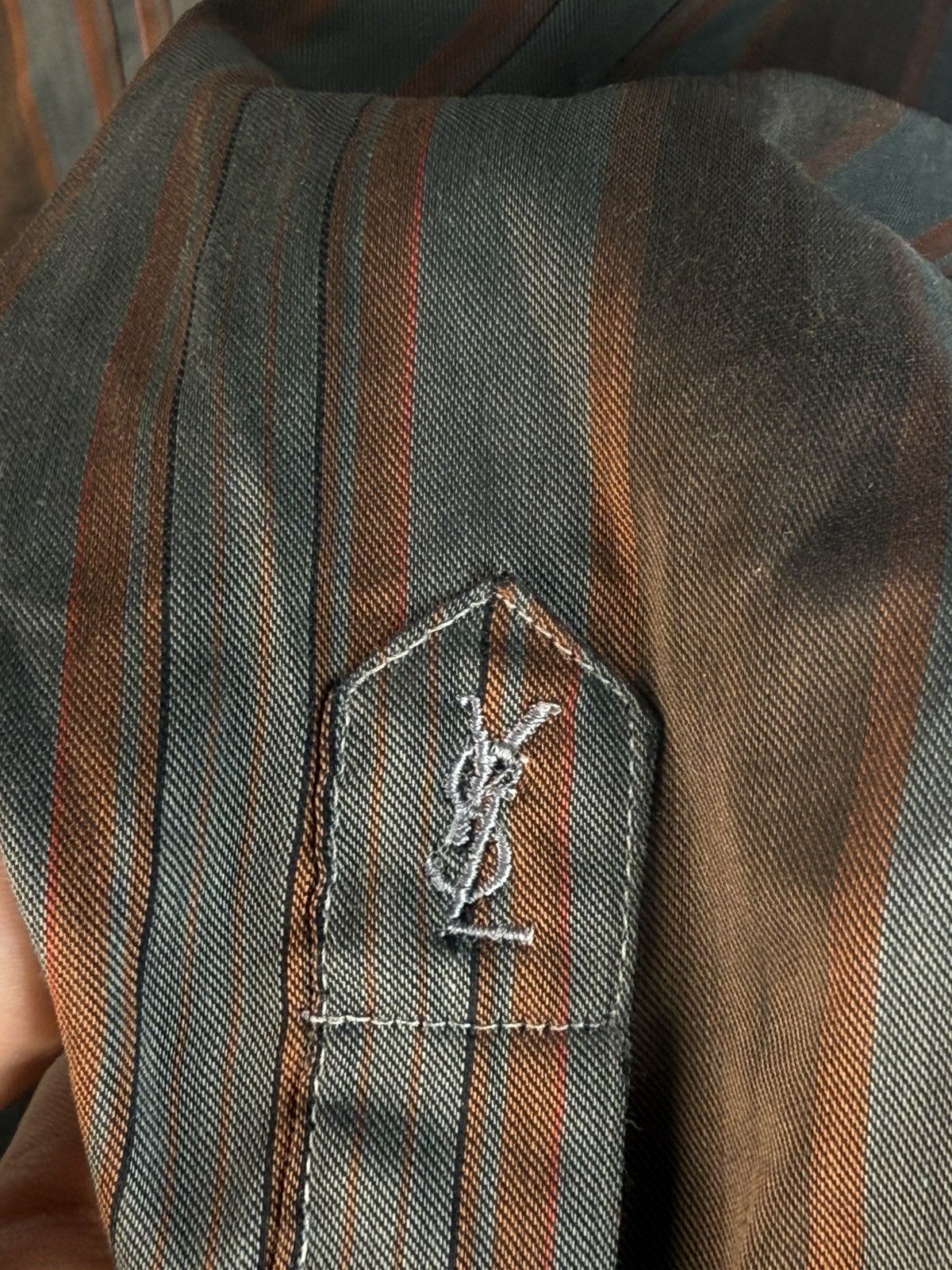 Yves Saint Laurent 90s Brown YSL Shirt Longlseeve France YSL Dress Shirt Size US L / EU 52-54 / 3 - 10 Thumbnail