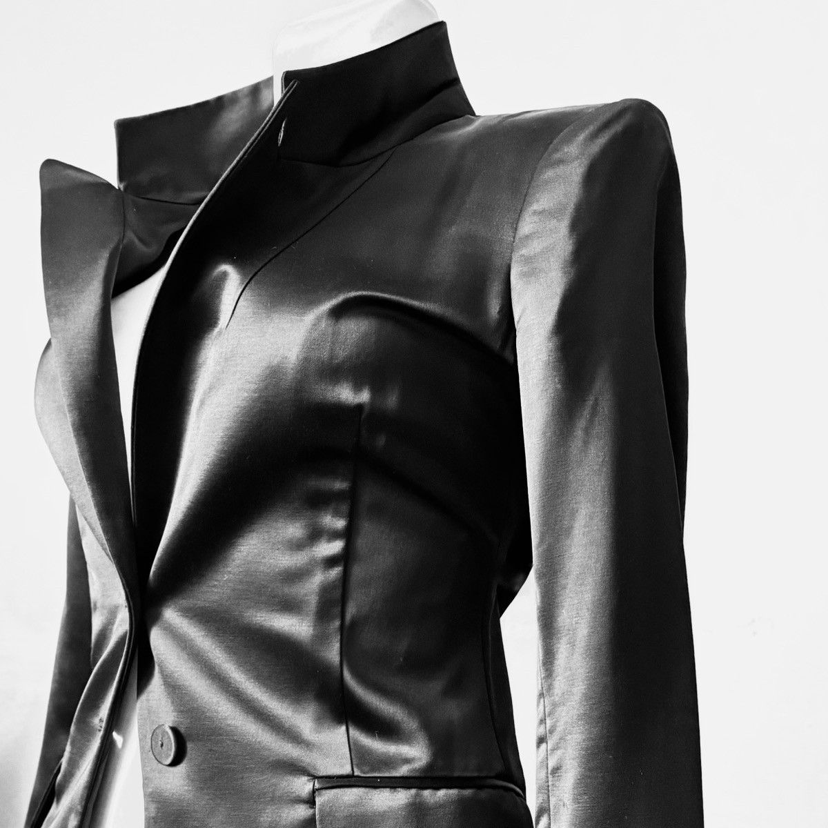 Balenciaga Balenciaga Satin Tailored jacket 2006 Size S / US 4 / IT 40 - 2 Thumbnail