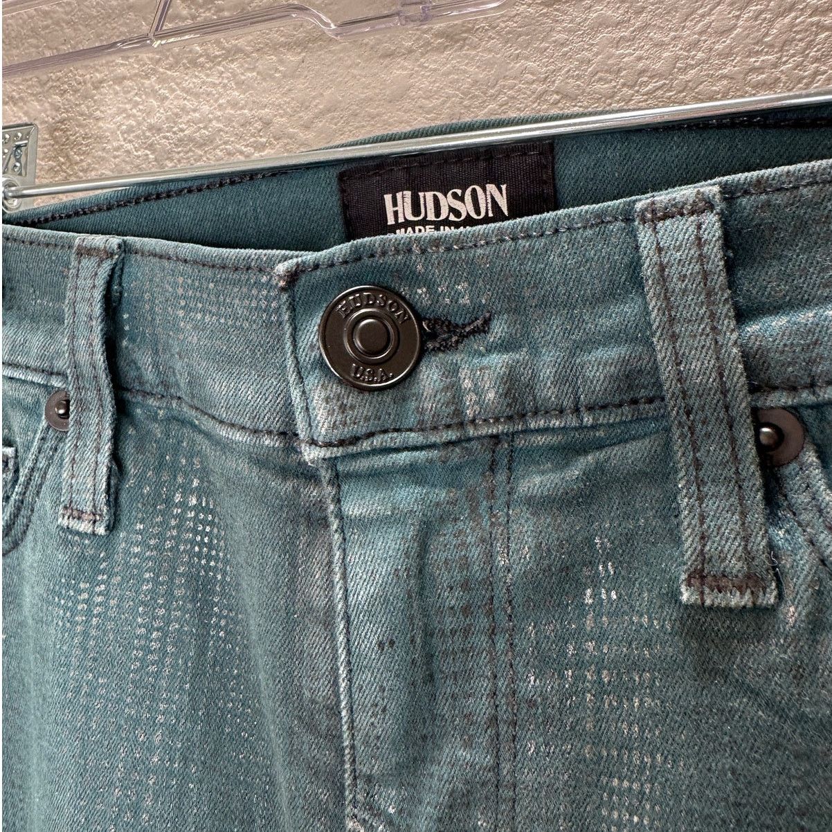 Hudson Hudson Midrise Dark Teal Nico Super Skinny Jean i26 Size 26" / US 2 / IT 38 - 5 Thumbnail