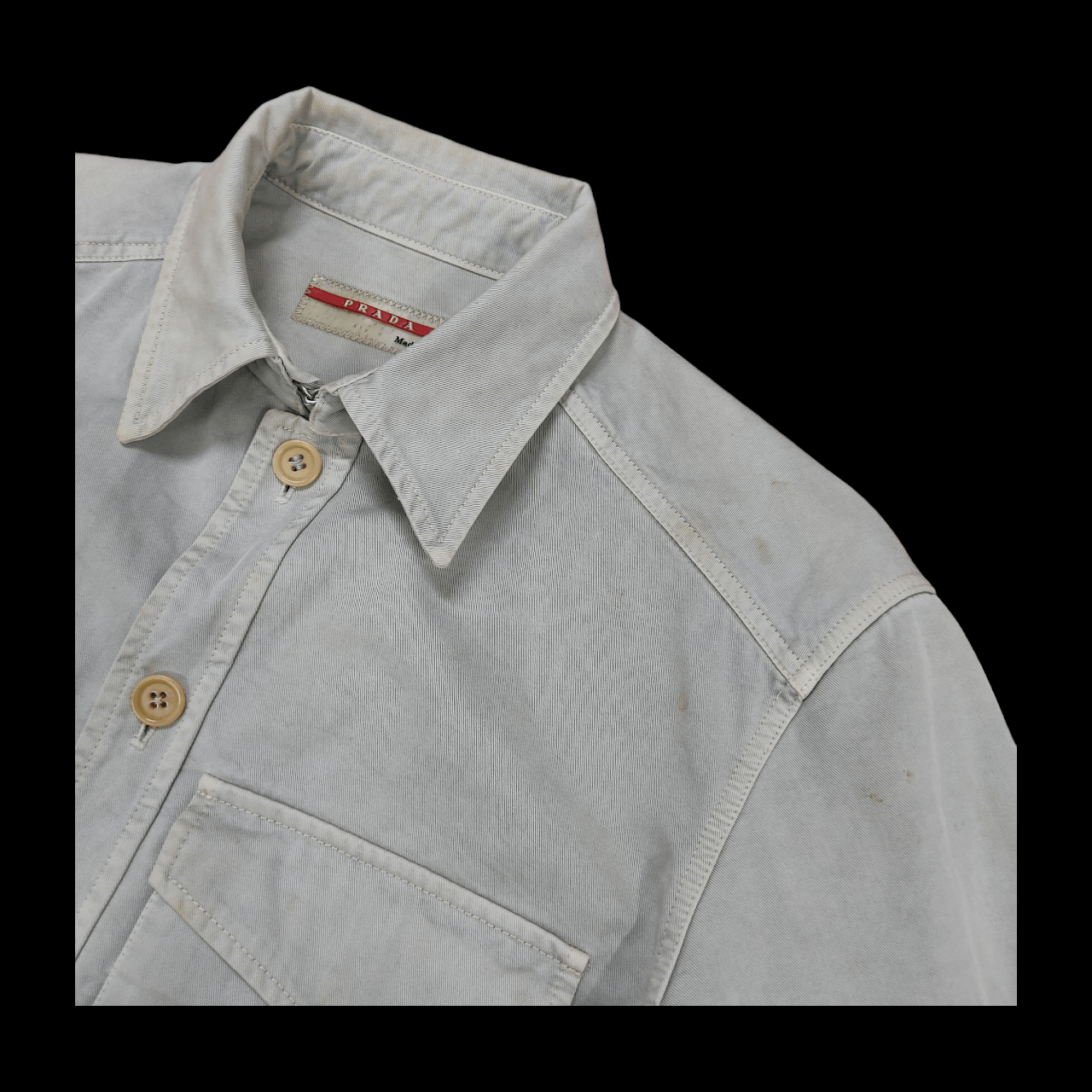 Prada PRADA SS13 Cotton Twill Sport Overshirt Jacket Size US L / EU 52-54 / 3 - 9 Thumbnail