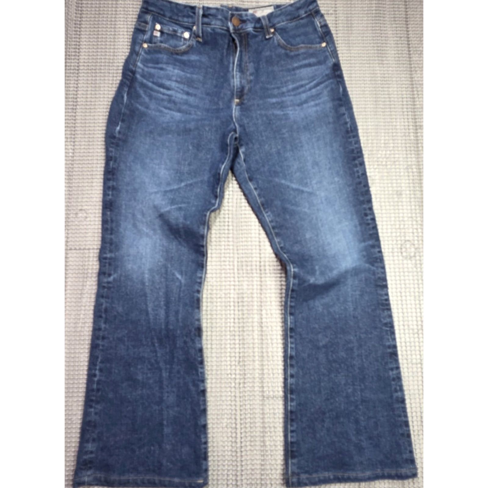 Vintage AG Adriano Goldschmied 31 Alexxis Boot High Rise Jeans 31x30 Blue Denim Slim Bootcut Womens 31 Size 24" / US 00 / IT 34 - 2 Thumbnail