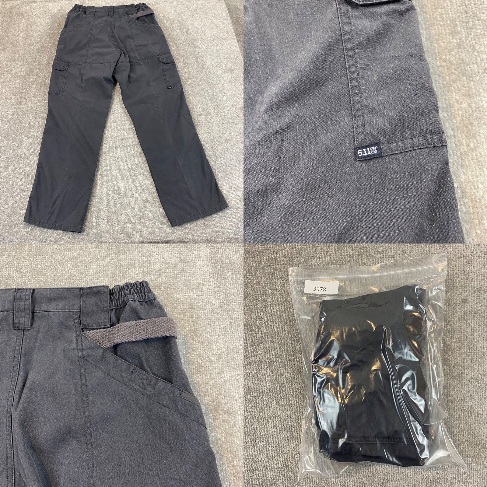 Vintage 5.11 Tactical Pants 34x 33 Gray Flat Front Utility Pockets Workwear Cargo Mens Size US 34 / EU 50 - 8 Thumbnail