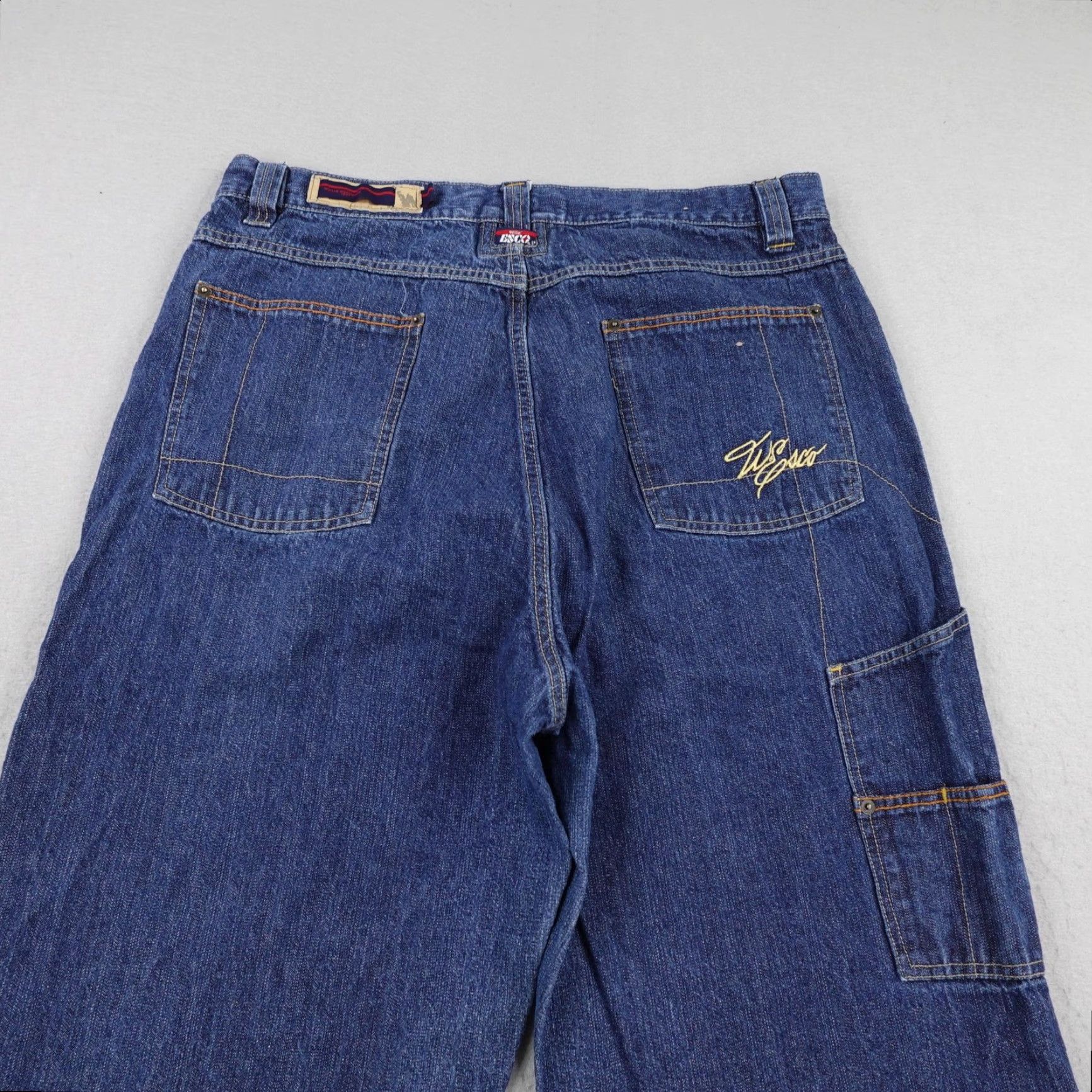 Denime VINTAGE Willie Esco Duns Jeans Mens 38x32 Blue Denim Carpenter Loose Baggy Y2K Jeans Mens Blue Denim Baggy 90s Size US 38 / EU 54 - 5 Thumbnail