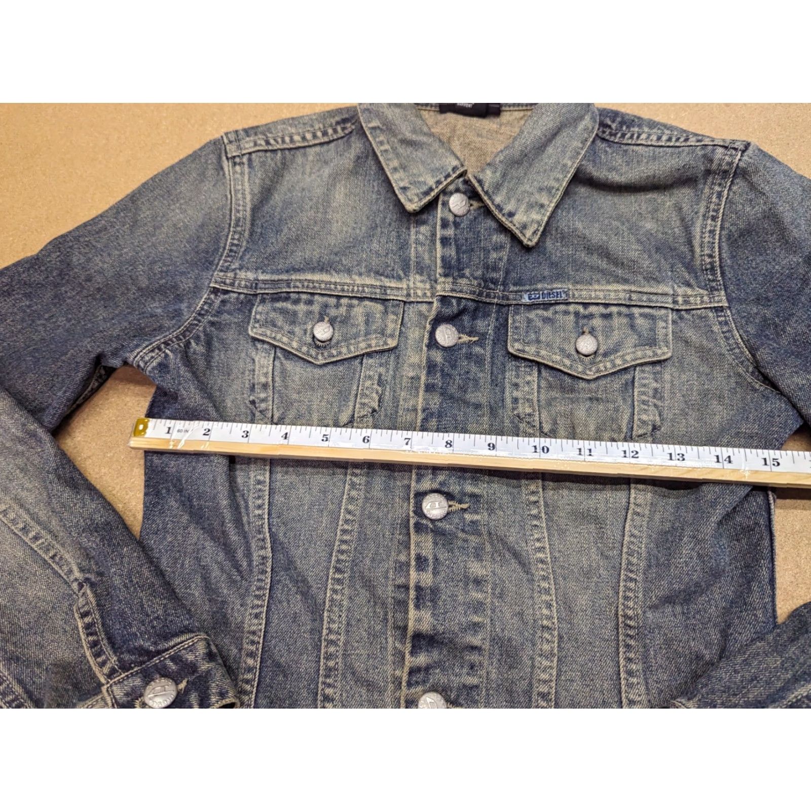 Diesel Diesel Jacket Denim Size M Dark Wash Distressed Pockets Womens Vintage Style Biker Jacket Size M / US 6-8 / IT 42-44 - 5 Thumbnail