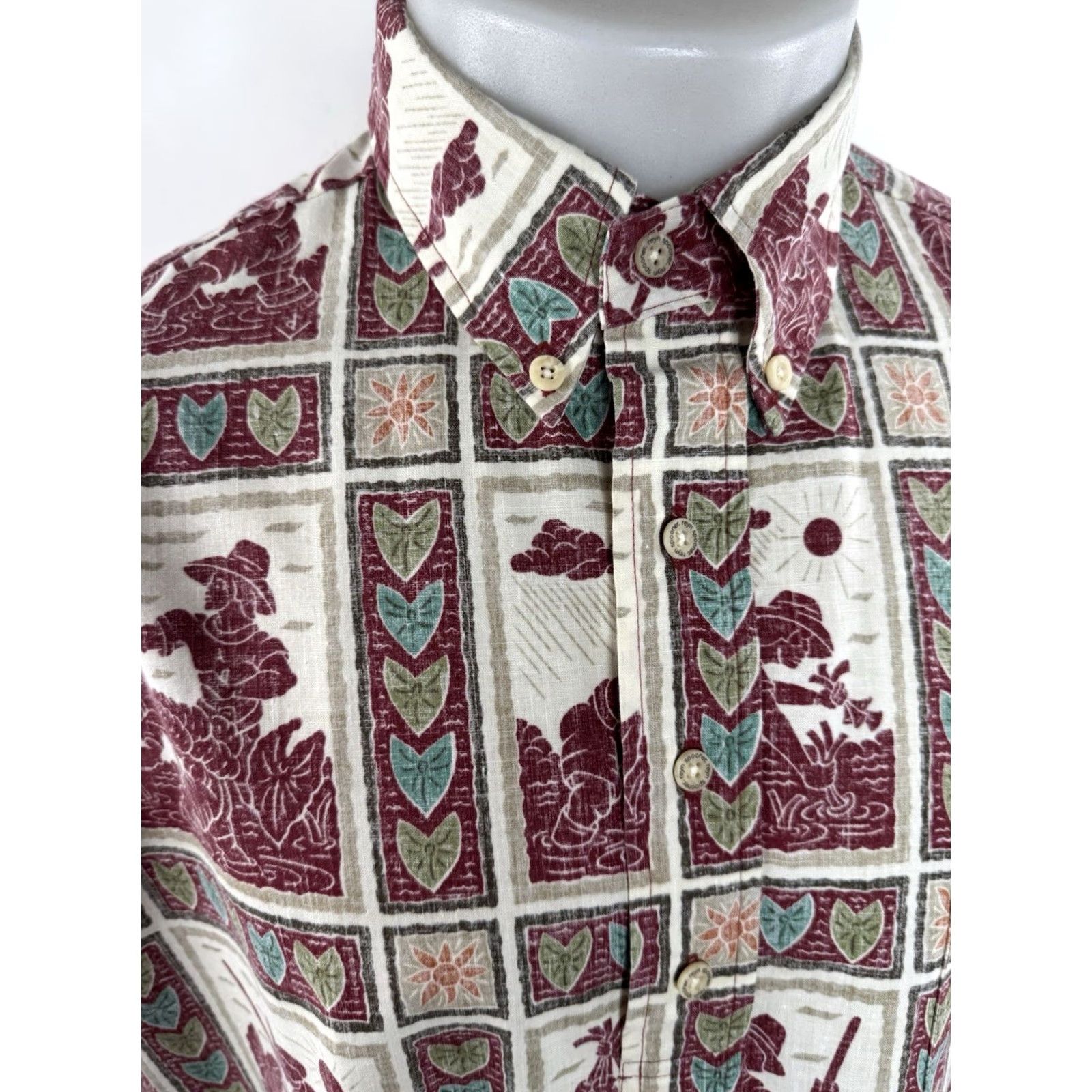 Reyn Spooner REYN SPOONER / DIETRICH VAREZ - Reverse Print L Hawaiian Aloha Pullover Shirt Shirt Men L Multicolor 90s Theme Mens Size US L / EU 52-54 / 3 - 2 Thumbnail