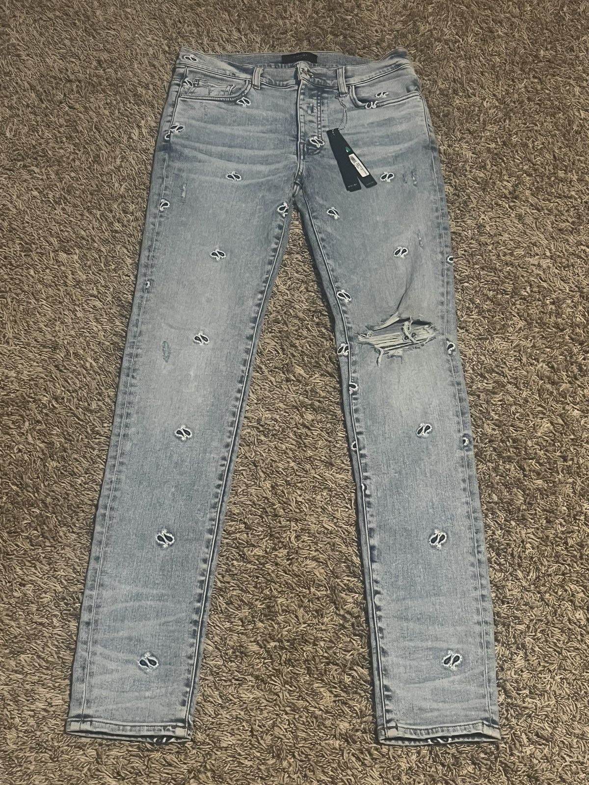 Amiri Amiri Embroidery Broken J (DM me to negotiate) Size US 32 / EU 48 - 1 Thumbnail