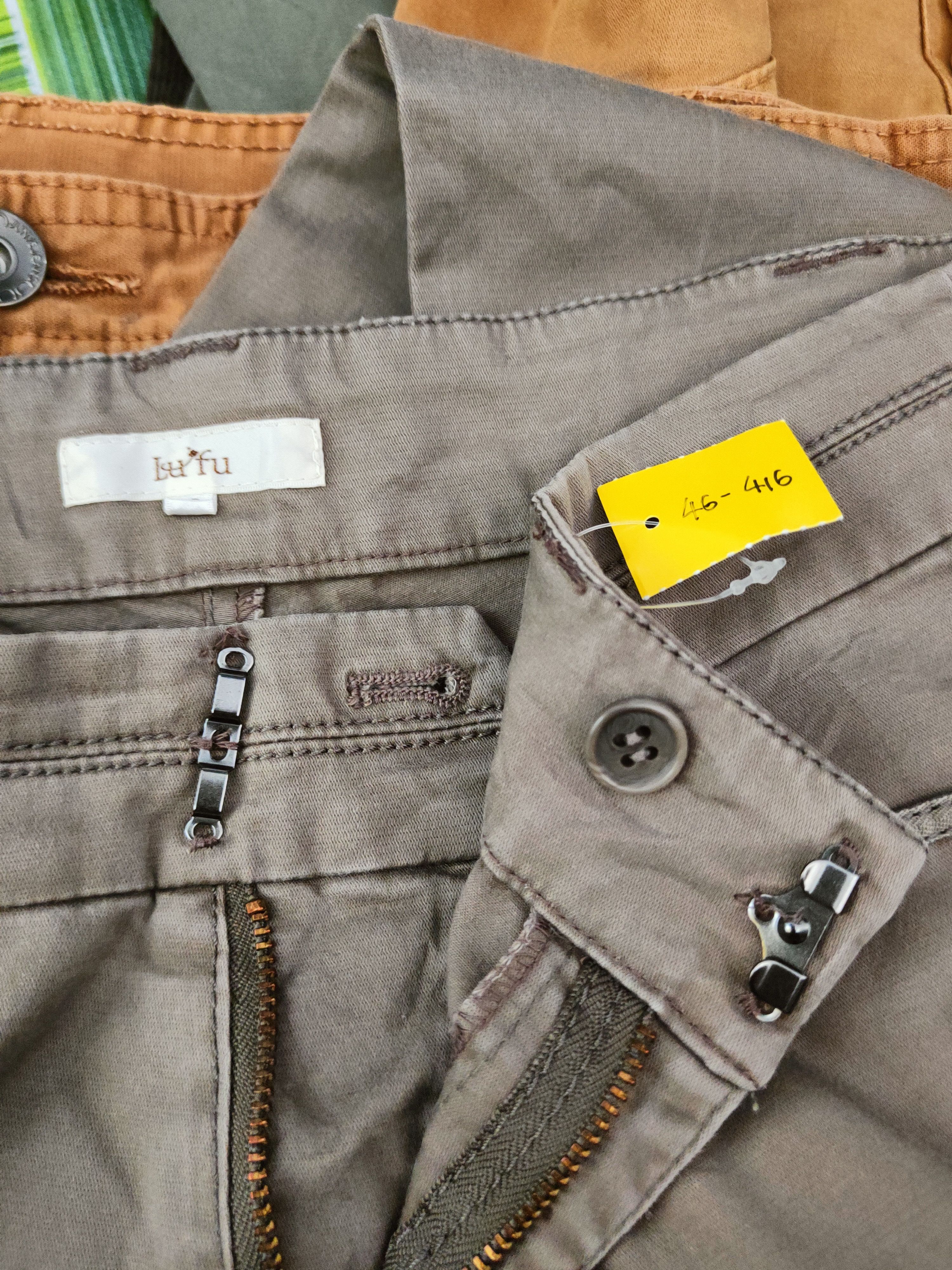 Japanese Brand DL Lufu Beige Multipocket Cargo Pants #46-416 Size 26" / US 2 / IT 38 - 14 Thumbnail
